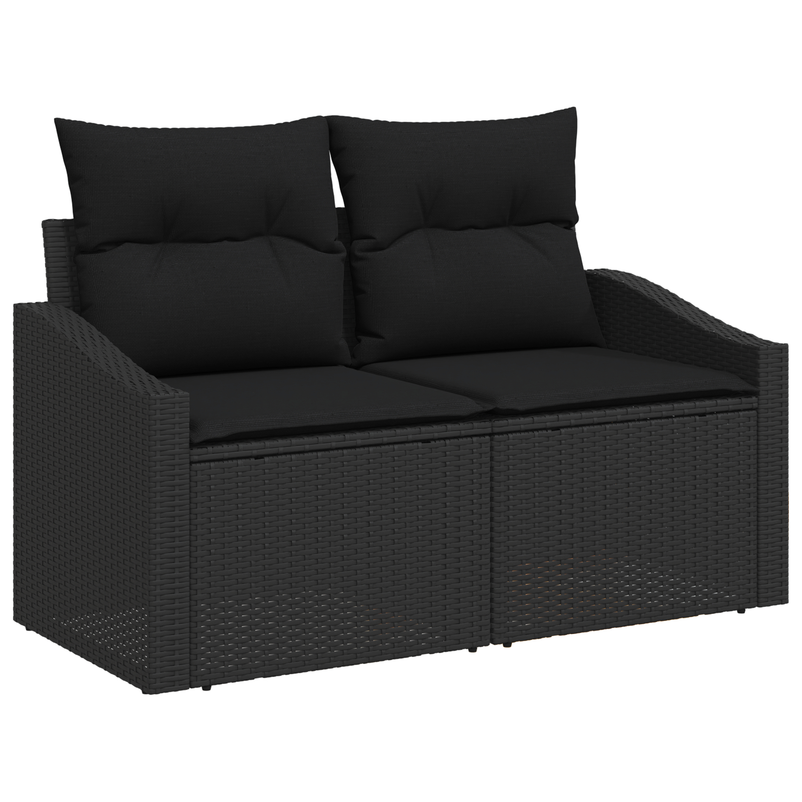 vidaXL Set de canapele pentru grădină 10 pcs Negru 100 x 55 x 73 cm vidaXL Set de canapele pentru grădină 10 pcs Negru 100 x 55 x 73 cm