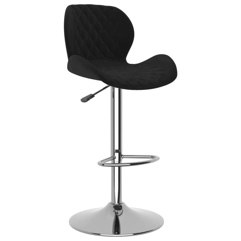 vidaXL Scaune de bar, 2 buc., negru, catifea vidaXL Scaune de bar, 2 buc., negru, catifea