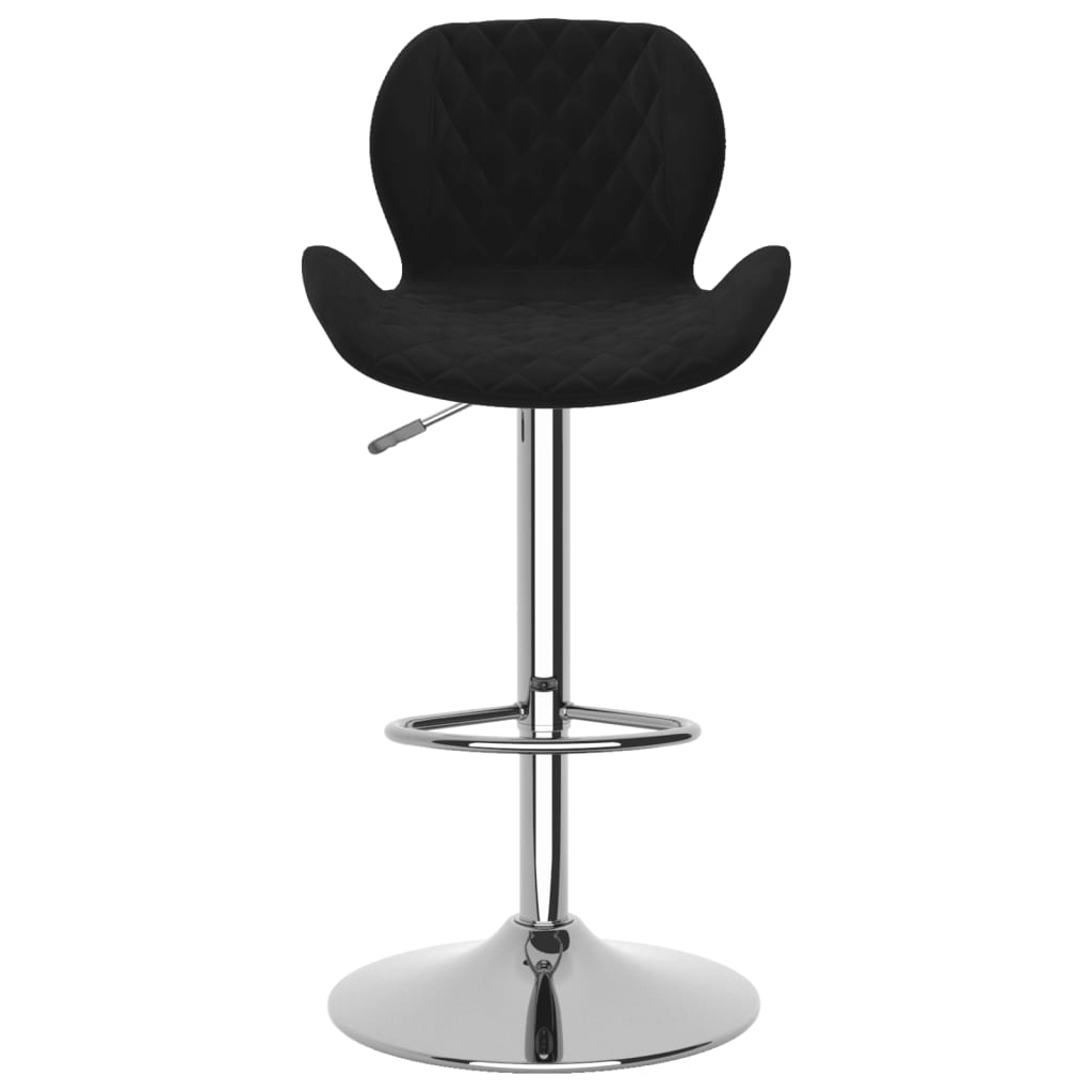 vidaXL Scaune de bar, 2 buc., negru, catifea vidaXL Scaune de bar, 2 buc., negru, catifea