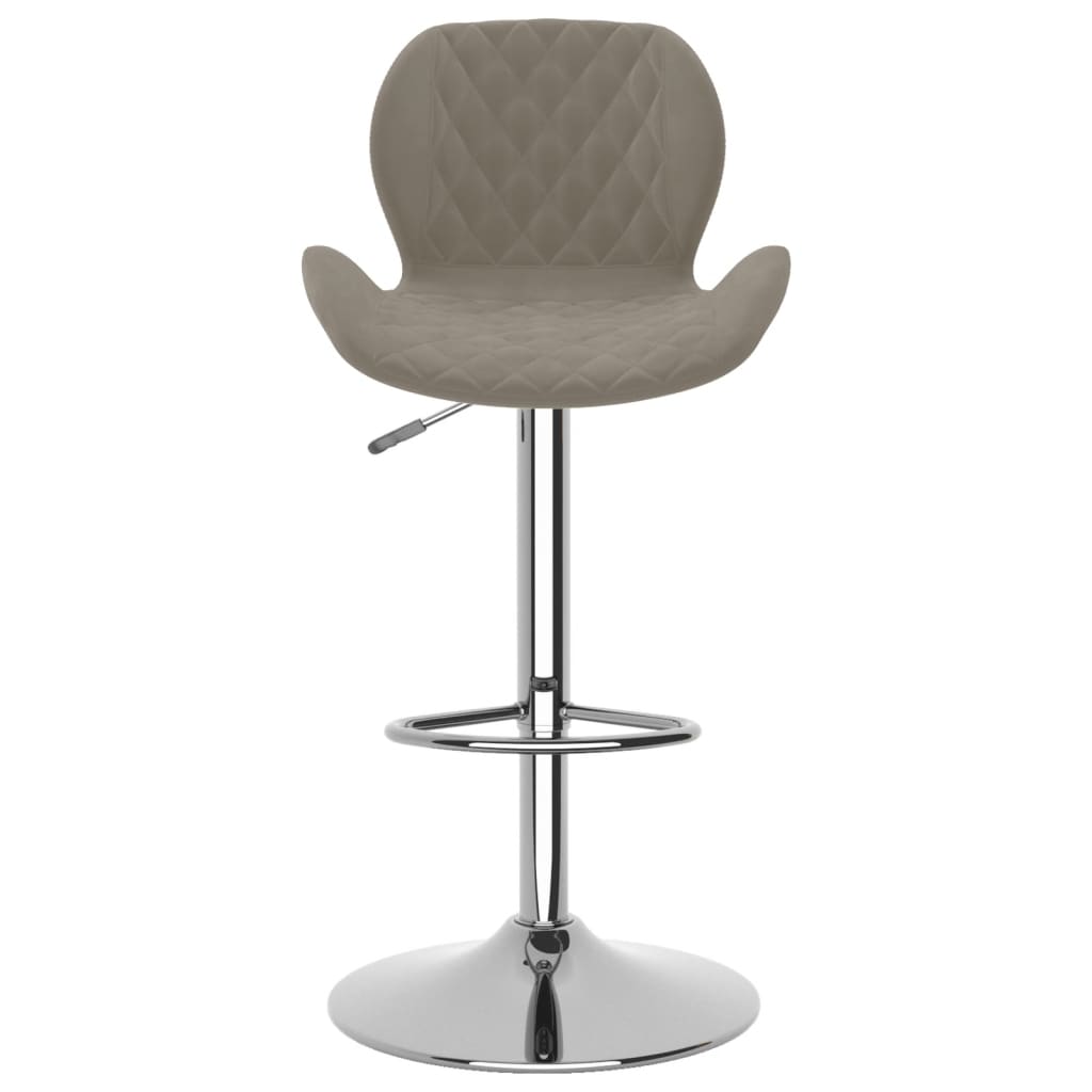 vidaXL Scaune de bar, 2 buc., gri deschis, catifea vidaXL Scaune de bar, 2 buc., gri deschis, catifea