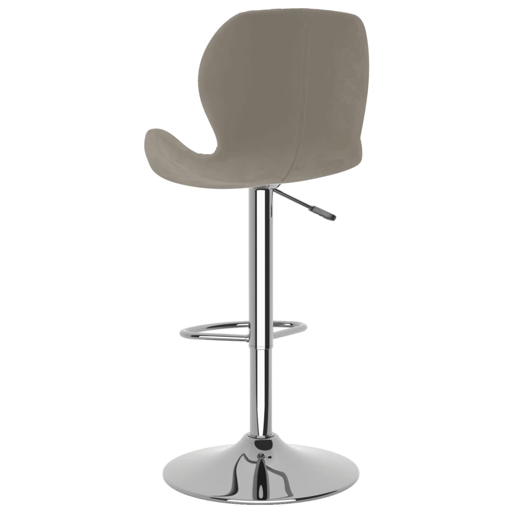 vidaXL Scaune de bar, 2 buc., gri deschis, catifea vidaXL Scaune de bar, 2 buc., gri deschis, catifea