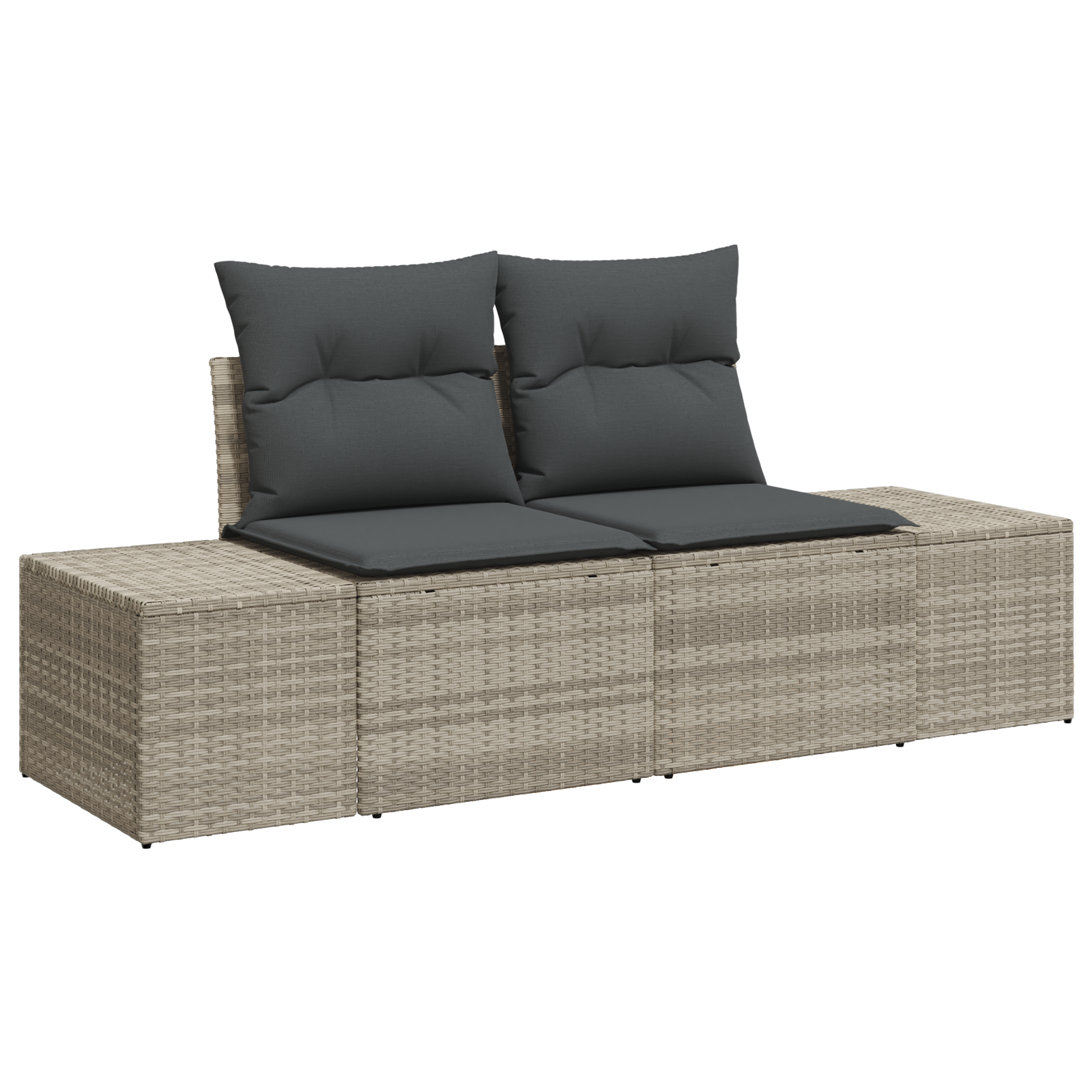 vidaXL Set de canapele pentru grădină cu pernă 9 pcs Gri deschis