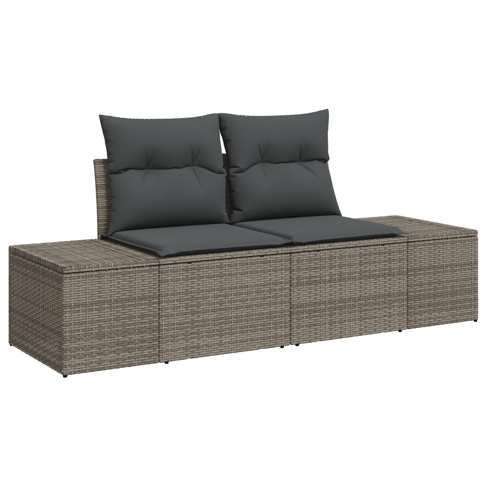 vidaXL Set de masă pentru grădină 7 pcs Gri și Brown 100 x 55 x 73 cm vidaXL Set de masă pentru grădină 7 pcs Gri și Brown 100 x 55 x 73 cm