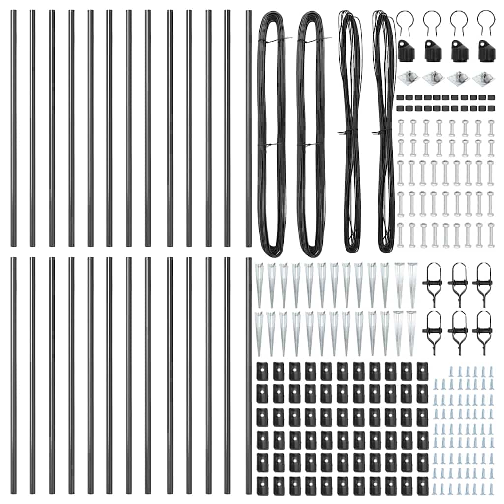vidaXL Stâlpi de gard cu vârf, 26 buc., Ø32 mm, 100 cm. oțel zincat vidaXL Stâlpi de gard cu vârf, 26 buc., Ø32 mm, 100 cm. oțel zincat