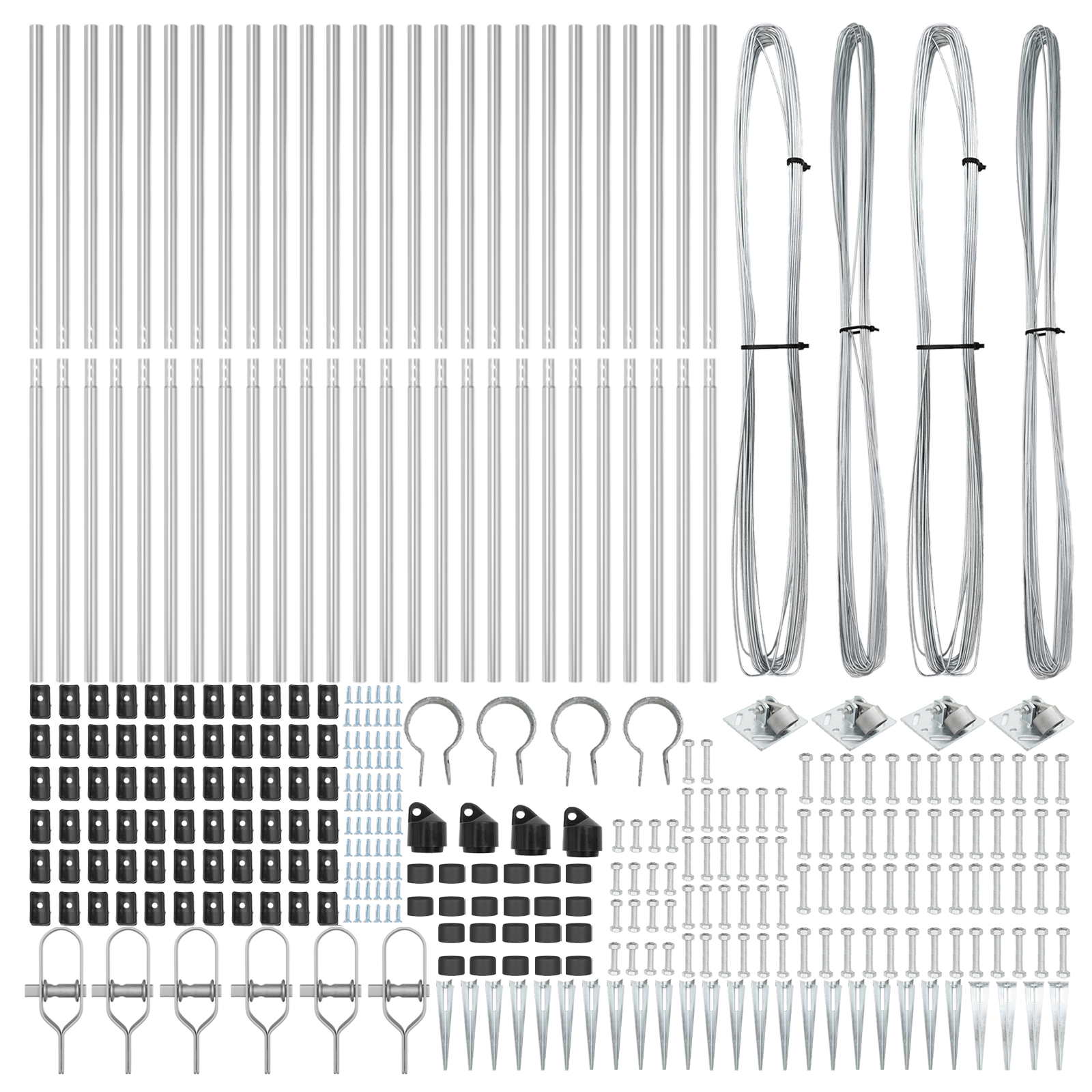 Stâlpi de gard vidaXL cu vârf 26 buc Ø32 mm 160 cm Oțel galvanizat Stâlpi de gard vidaXL cu vârf 26 buc Ø32 mm 160 cm Oțel galvanizat