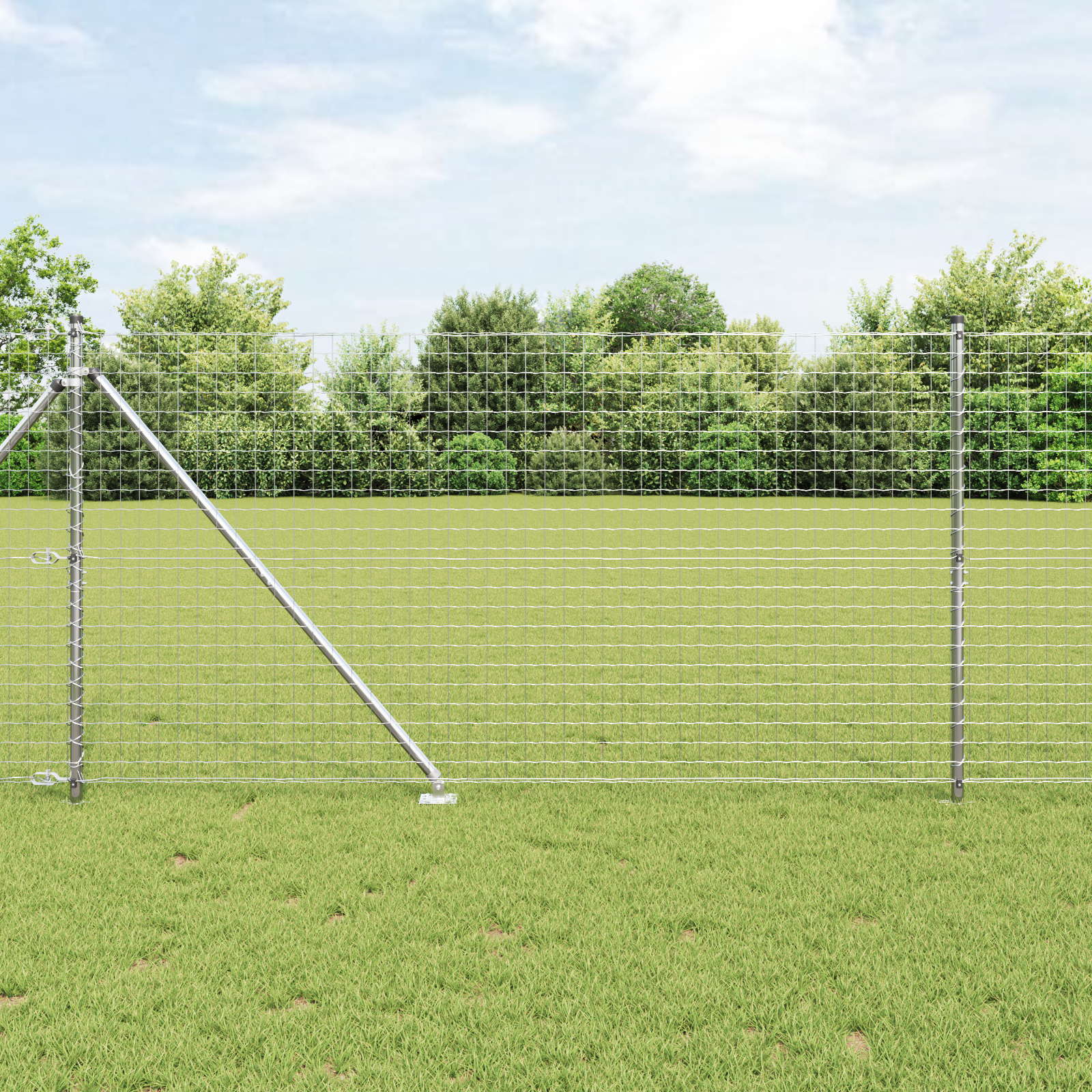 vidaXL Stâlp de gard. 52 pcs Argintiu 3.2 x 3.2 x 160 cm Oțel vidaXL Stâlp de gard. 52 pcs Argintiu 3.2 x 3.2 x 160 cm Oțel