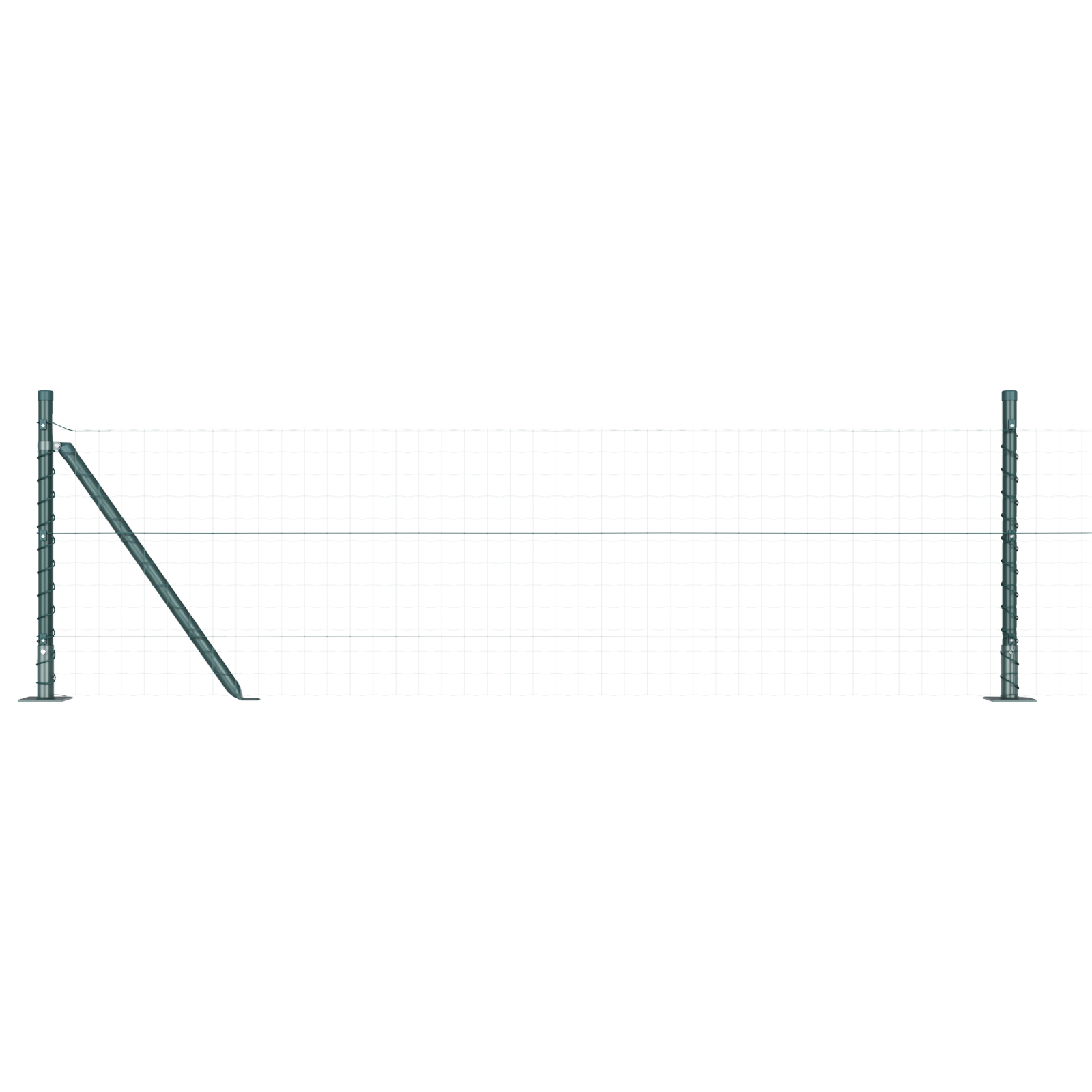 vidaXL Posturi de gard cu plăci de bază 52 buc Ø32mm 50cm Oțel galvanizat vidaXL Posturi de gard cu plăci de bază 52 buc Ø32mm 50cm Oțel galvanizat