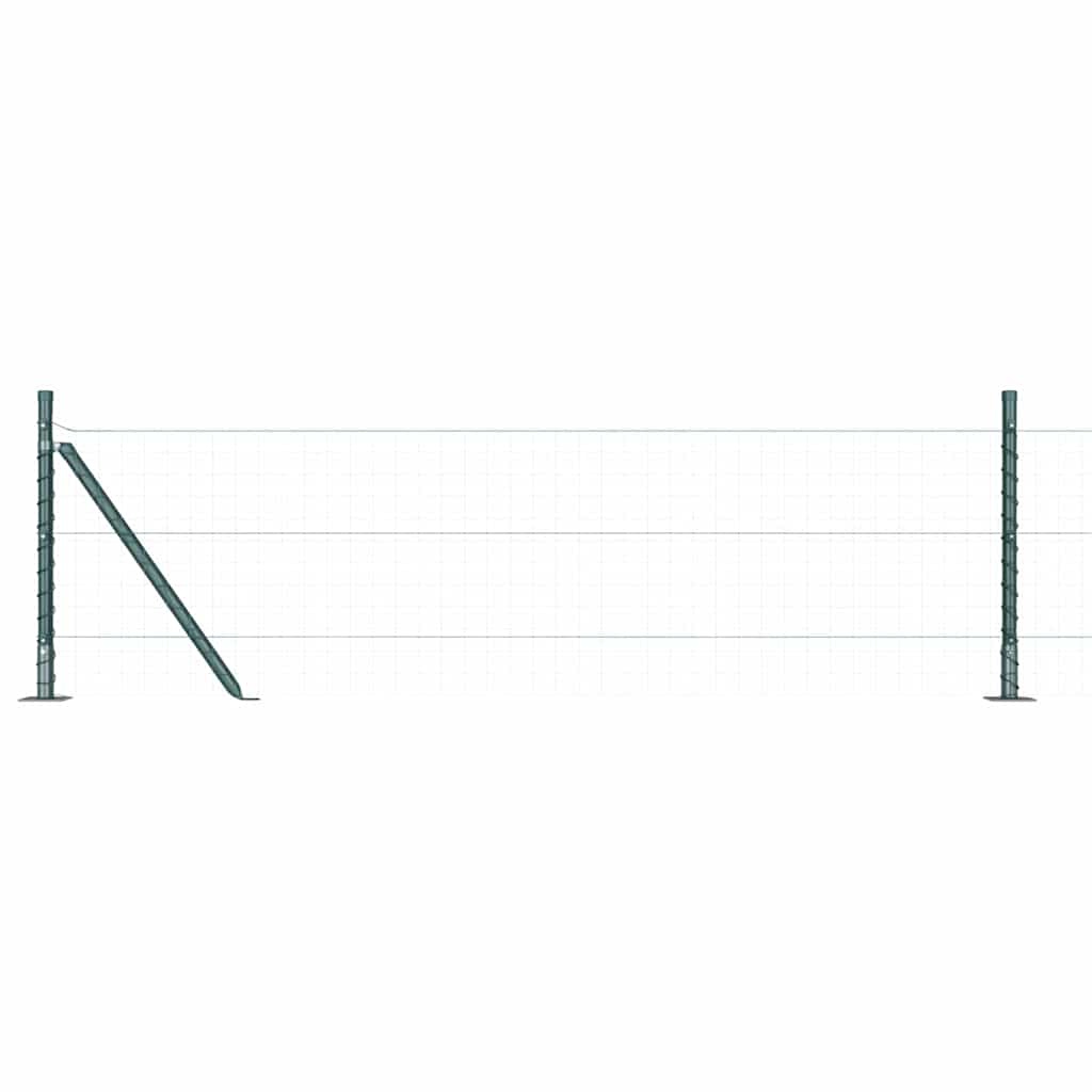 vidaXL Posturi de gard cu plăci de bază 52 buc Ø32mm 70cm Oțel galvanizat vidaXL Posturi de gard cu plăci de bază 52 buc Ø32mm 70cm Oțel galvanizat