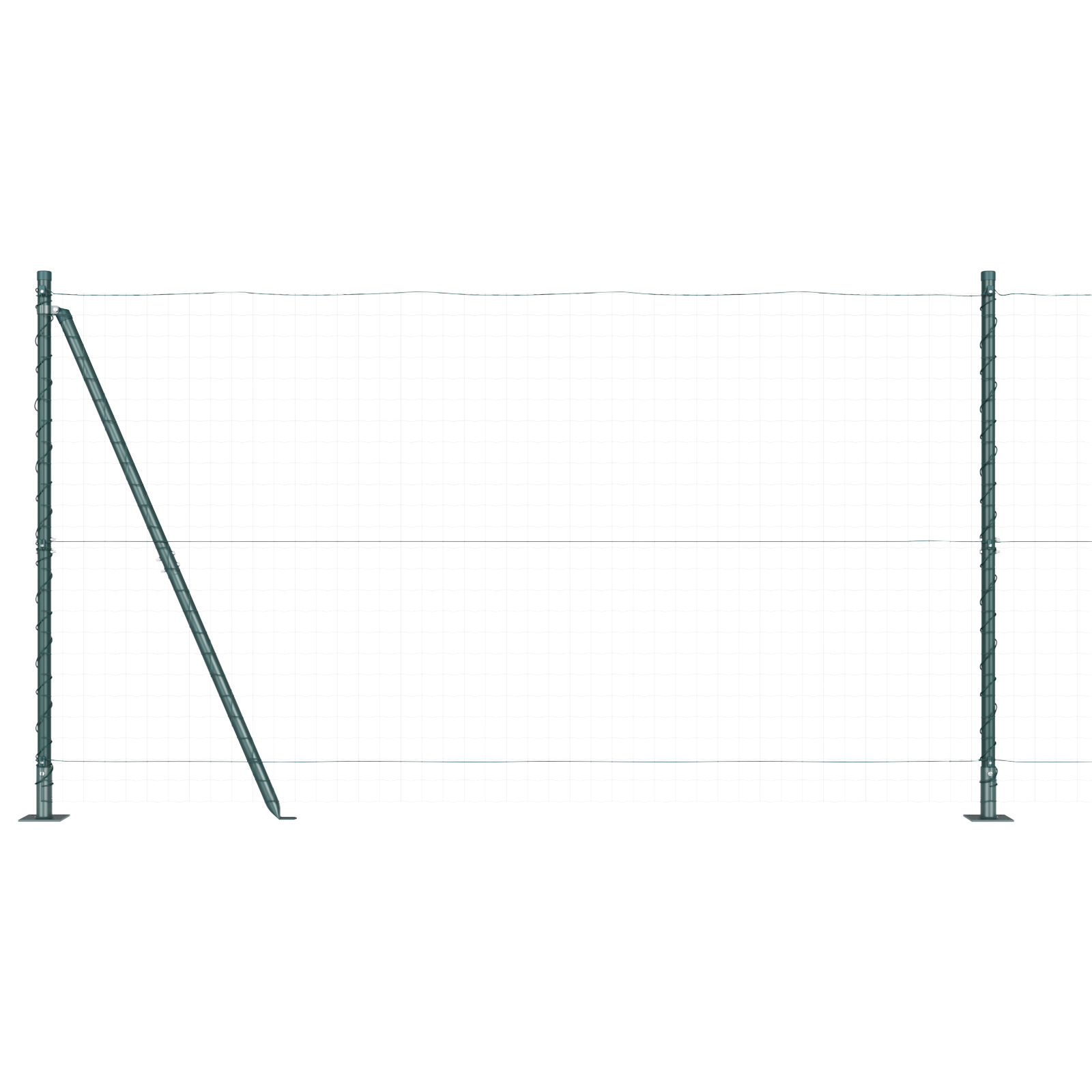 vidaXL Posturi de gard cu plăci de bază 26 buc Ø32mm 68,5cm Oțel galvanizat vidaXL Posturi de gard cu plăci de bază 26 buc Ø32mm 68,5cm Oțel galvanizat