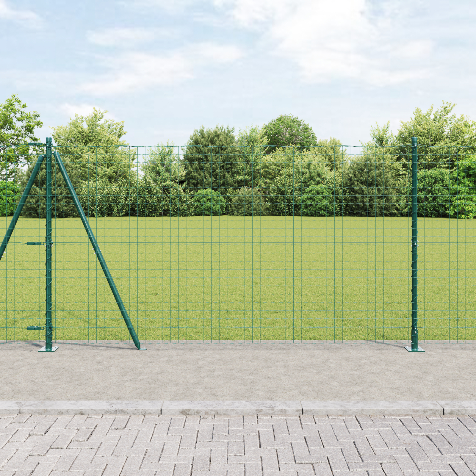 vidaXL Posturi de gard cu plăci de bază 26 buc Ø32mm 68,5cm Oțel galvanizat vidaXL Posturi de gard cu plăci de bază 26 buc Ø32mm 68,5cm Oțel galvanizat