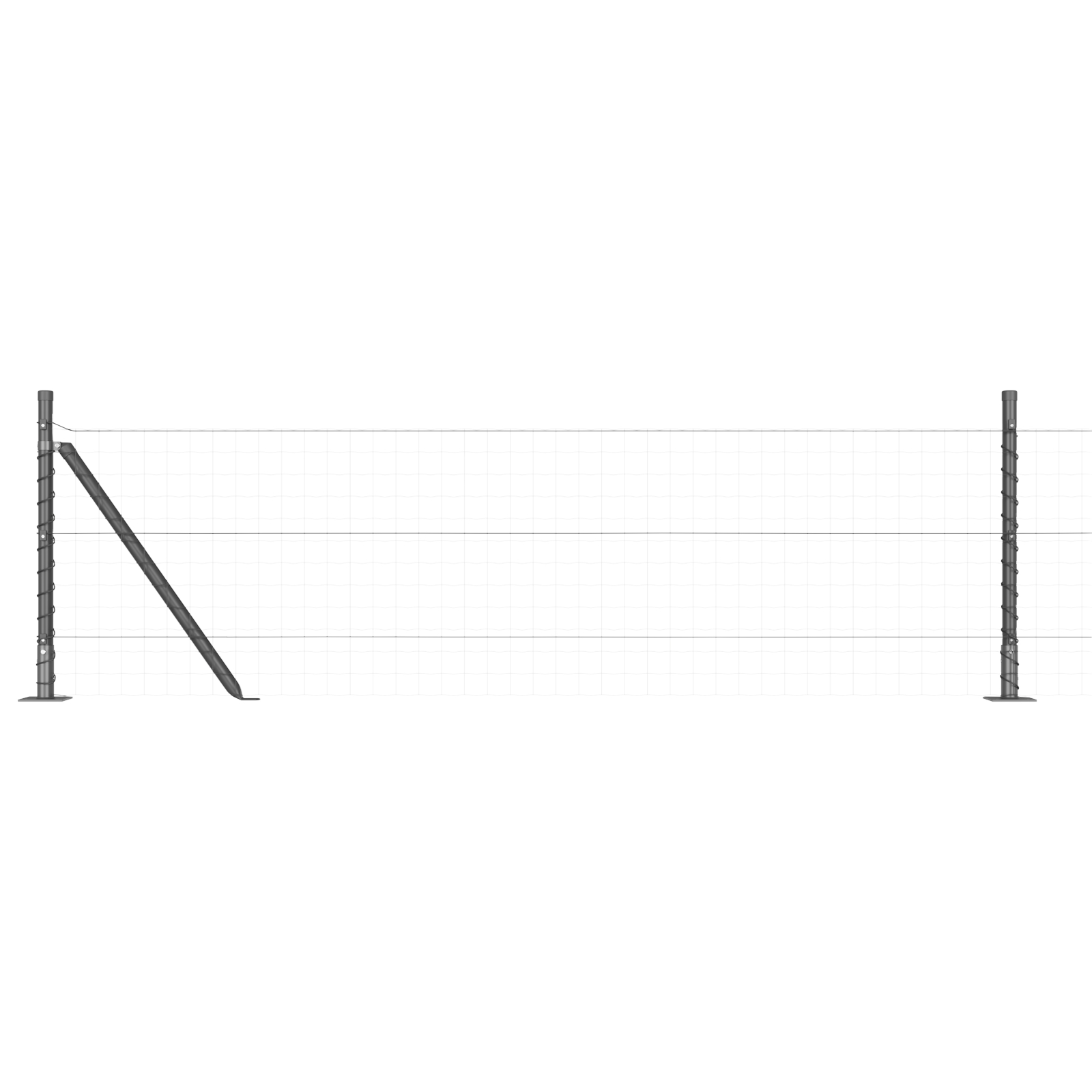vidaXL Posturi de gard cu plăci de bază 26 buc Ø32mm 70cm oțel galvanizat vidaXL Posturi de gard cu plăci de bază 26 buc Ø32mm 70cm oțel galvanizat