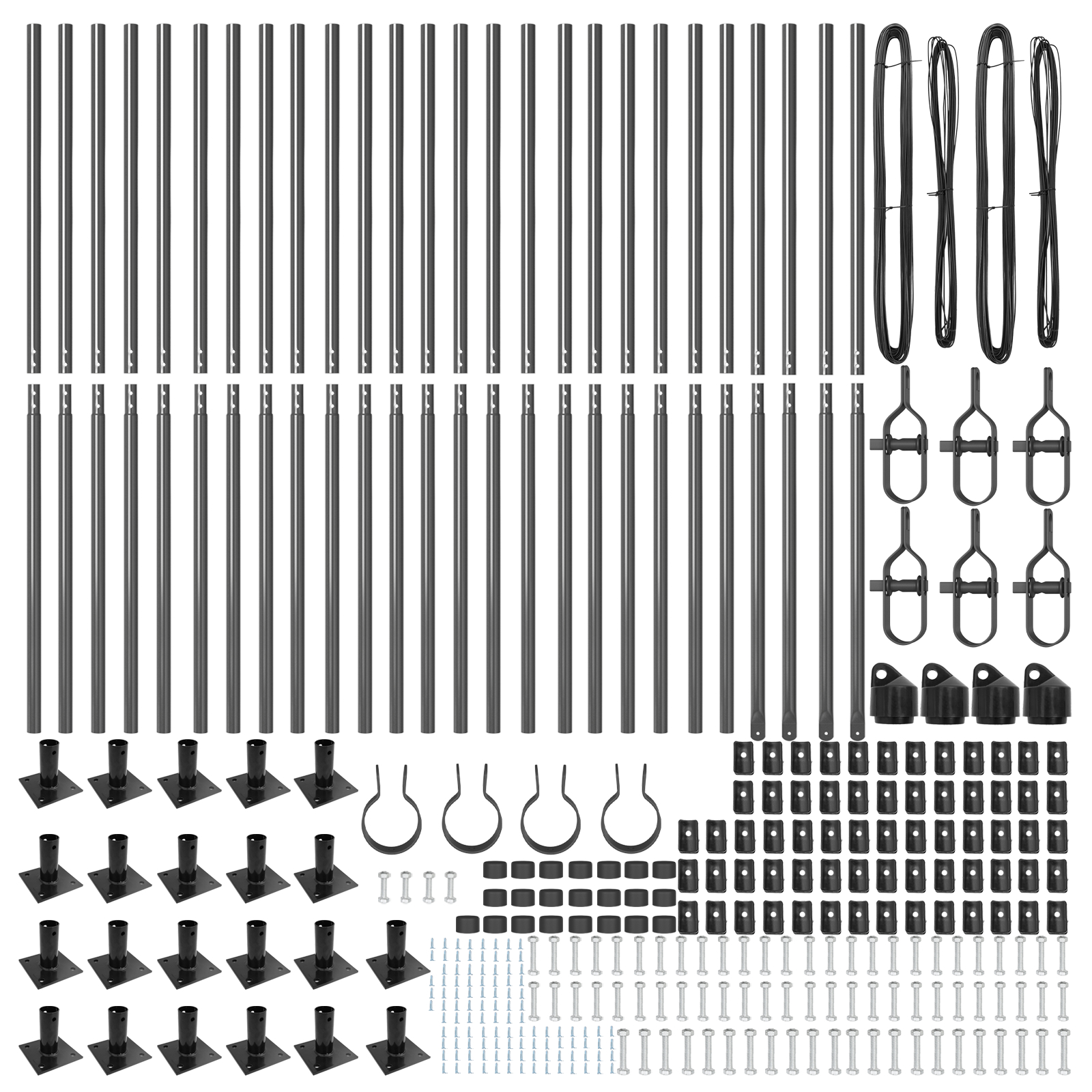 vidaXL Pereți de gard cu plăci de bază 26 buc Ø32mm 78,5cm Oțel galvanizat vidaXL Pereți de gard cu plăci de bază 26 buc Ø32mm 78,5cm Oțel galvanizat