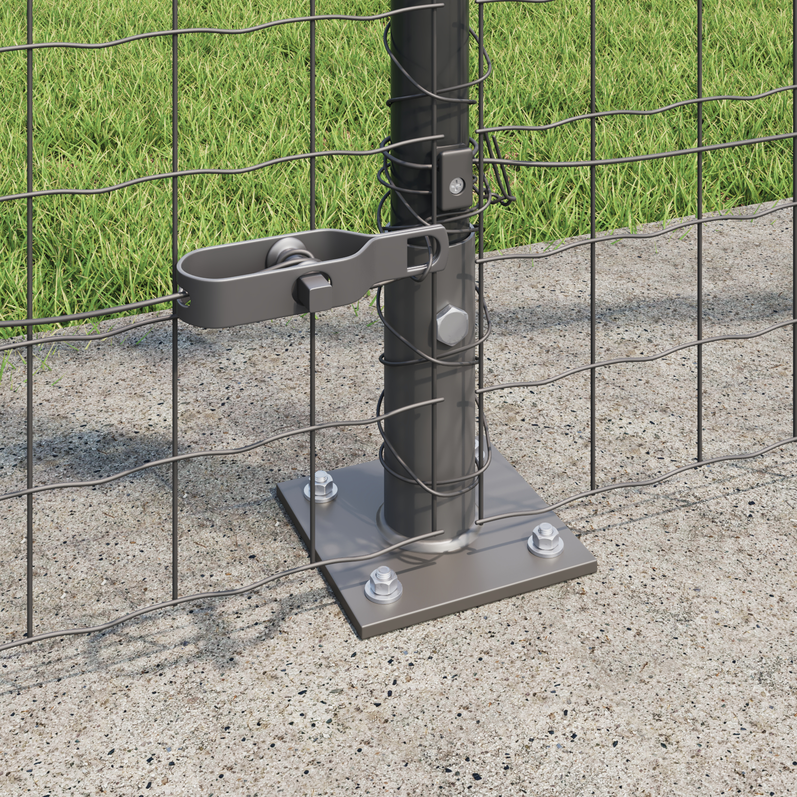 vidaXL Posturi de gard cu plăci de bază 52 buc Ø32mm 83,5cm Oțel galvanizat vidaXL Posturi de gard cu plăci de bază 52 buc Ø32mm 83,5cm Oțel galvanizat