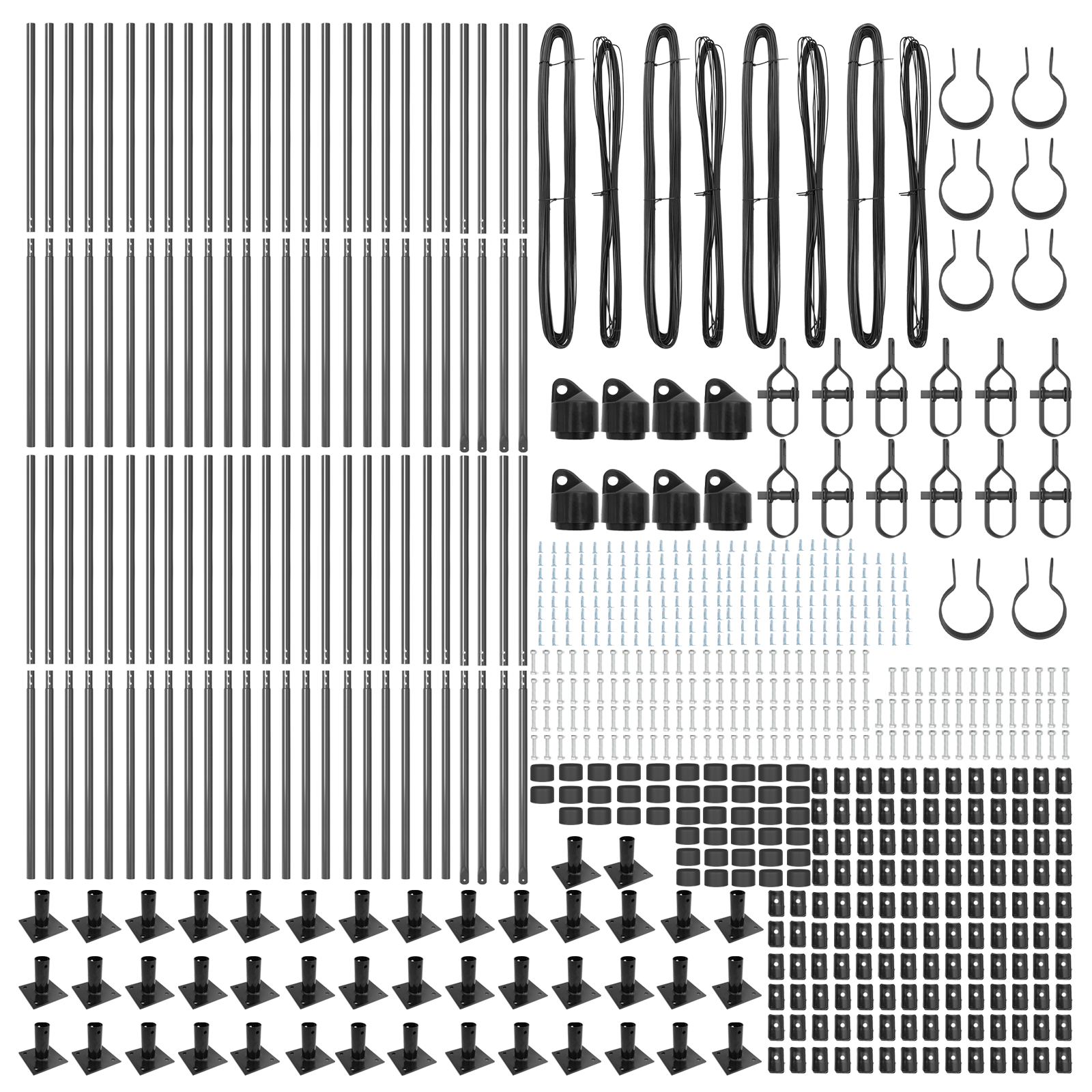 vidaXL Pancarde cu plăci de bază 52 pcs Ø32mm 88,5cm Oțel galvanizat vidaXL Pancarde cu plăci de bază 52 pcs Ø32mm 88,5cm Oțel galvanizat