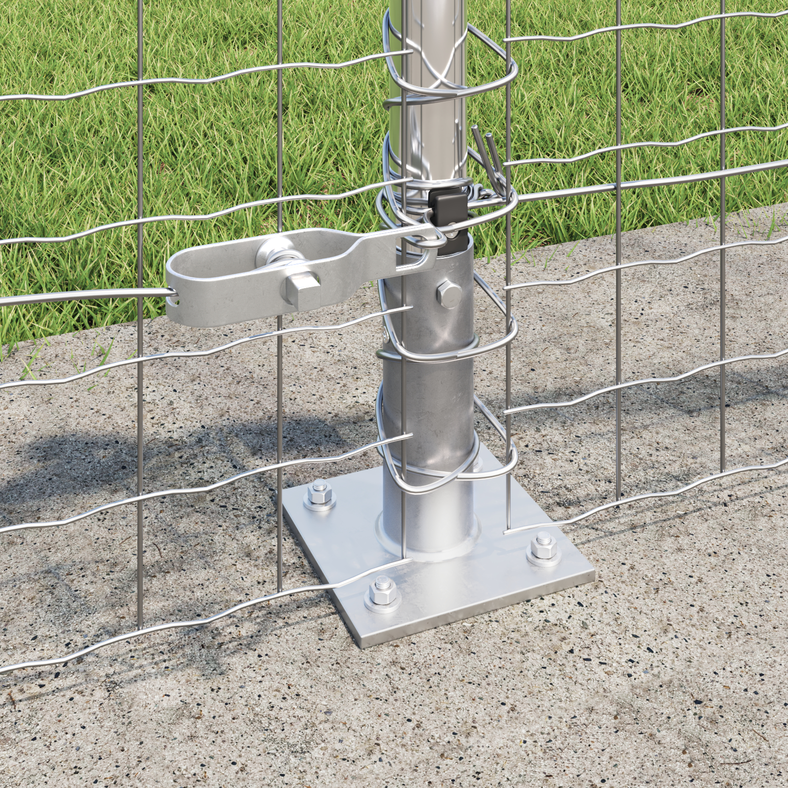 vidaXL Posts pentru gard cu plăci de bază 26 buc Ø32mm 50cm din oțel galvanizat vidaXL Posts pentru gard cu plăci de bază 26 buc Ø32mm 50cm din oțel galvanizat