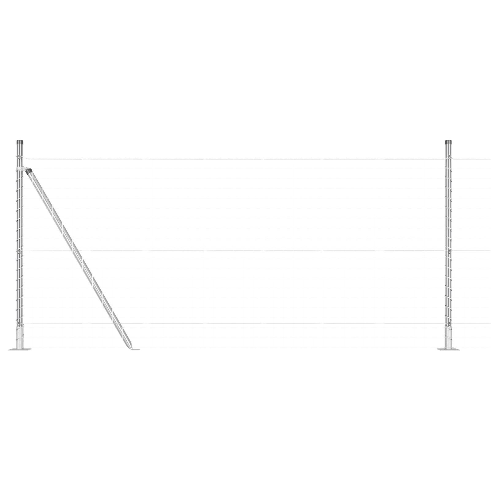 vidaXL Posturi de gard cu plăci de bază 26 buc Ø32mm 110cm Oțel galvanizat vidaXL Posturi de gard cu plăci de bază 26 buc Ø32mm 110cm Oțel galvanizat