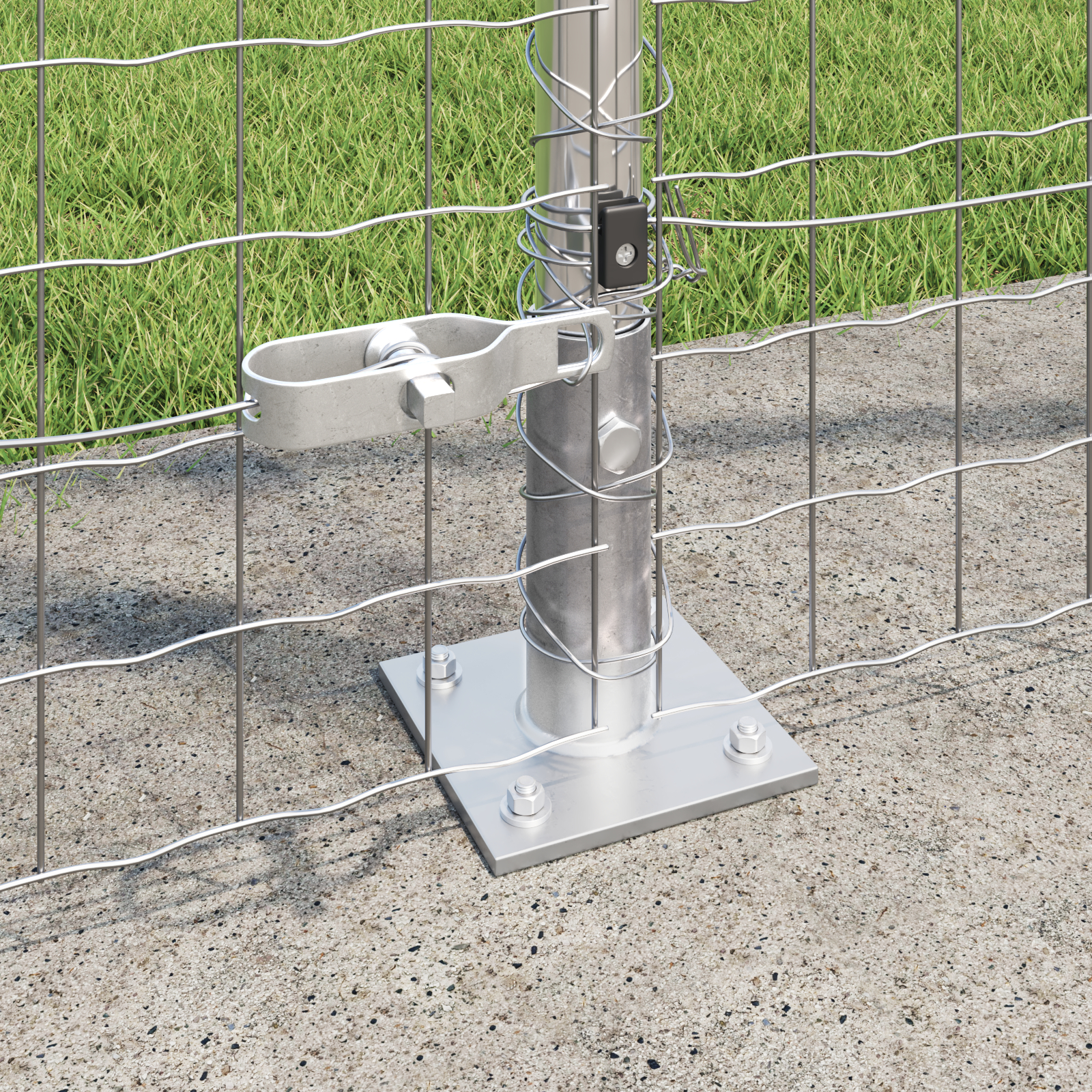 vidaXL Posturi de gard cu plăci de bază 26 buc Ø32mm 88,5cm Oțel galvanizat vidaXL Posturi de gard cu plăci de bază 26 buc Ø32mm 88,5cm Oțel galvanizat