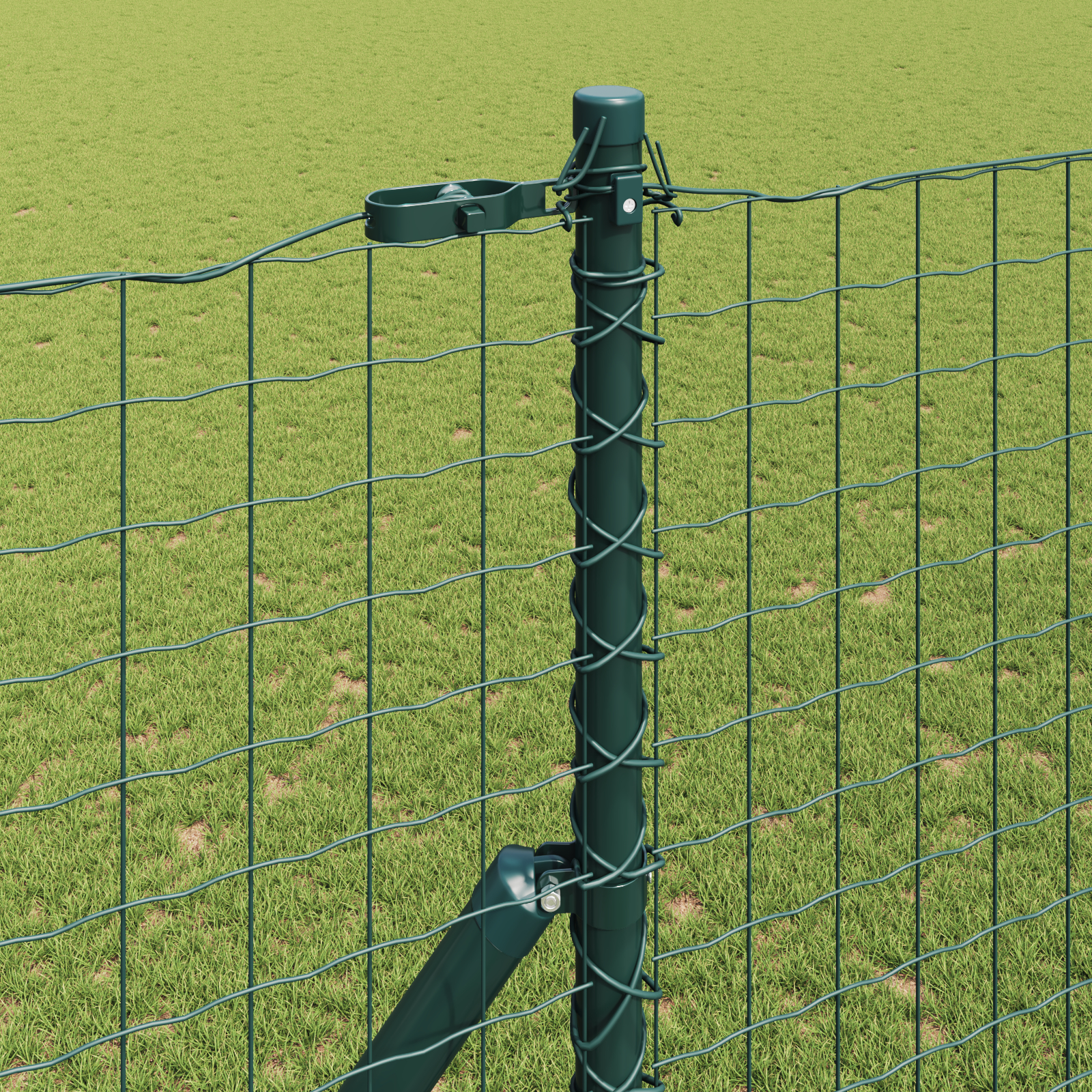 vidaXL Îngrădire cu stâlpi Verde 1.6 x 10 m Oțel vidaXL Îngrădire cu stâlpi Verde 1.6 x 10 m Oțel