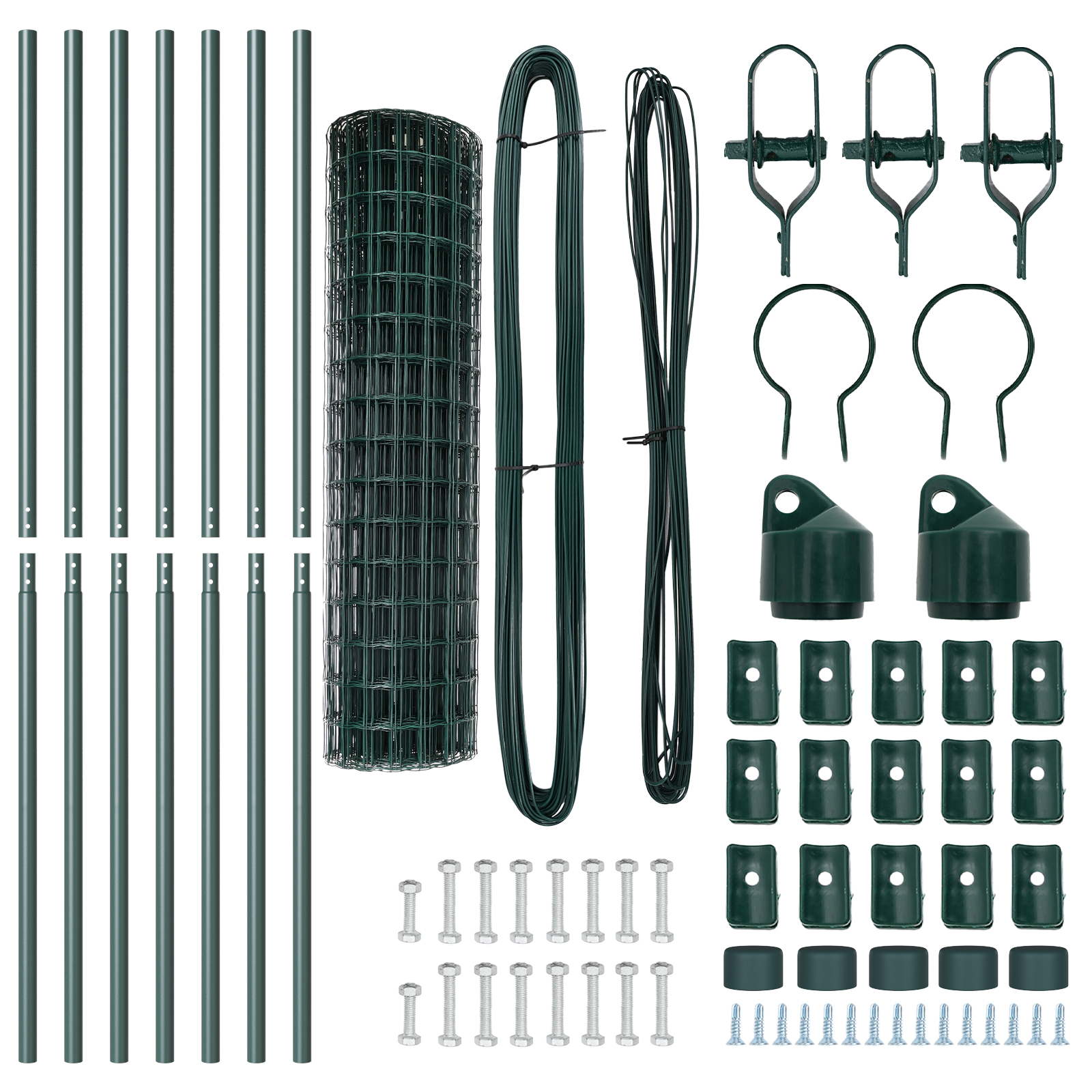 vidaXL Îngrădire cu stâlpi Verde 1 x 10 m Oțel vidaXL Îngrădire cu stâlpi Verde 1 x 10 m Oțel