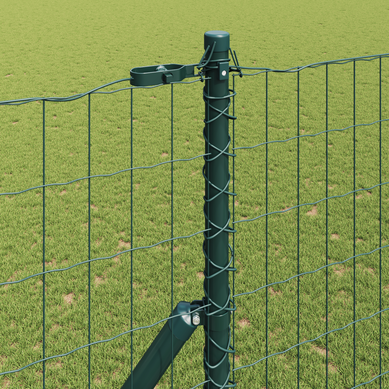 vidaXL Gard Euro cu 7 stâlpi 1.6x10 m Oțel galvanizat Verde vidaXL Gard Euro cu 7 stâlpi 1.6x10 m Oțel galvanizat Verde