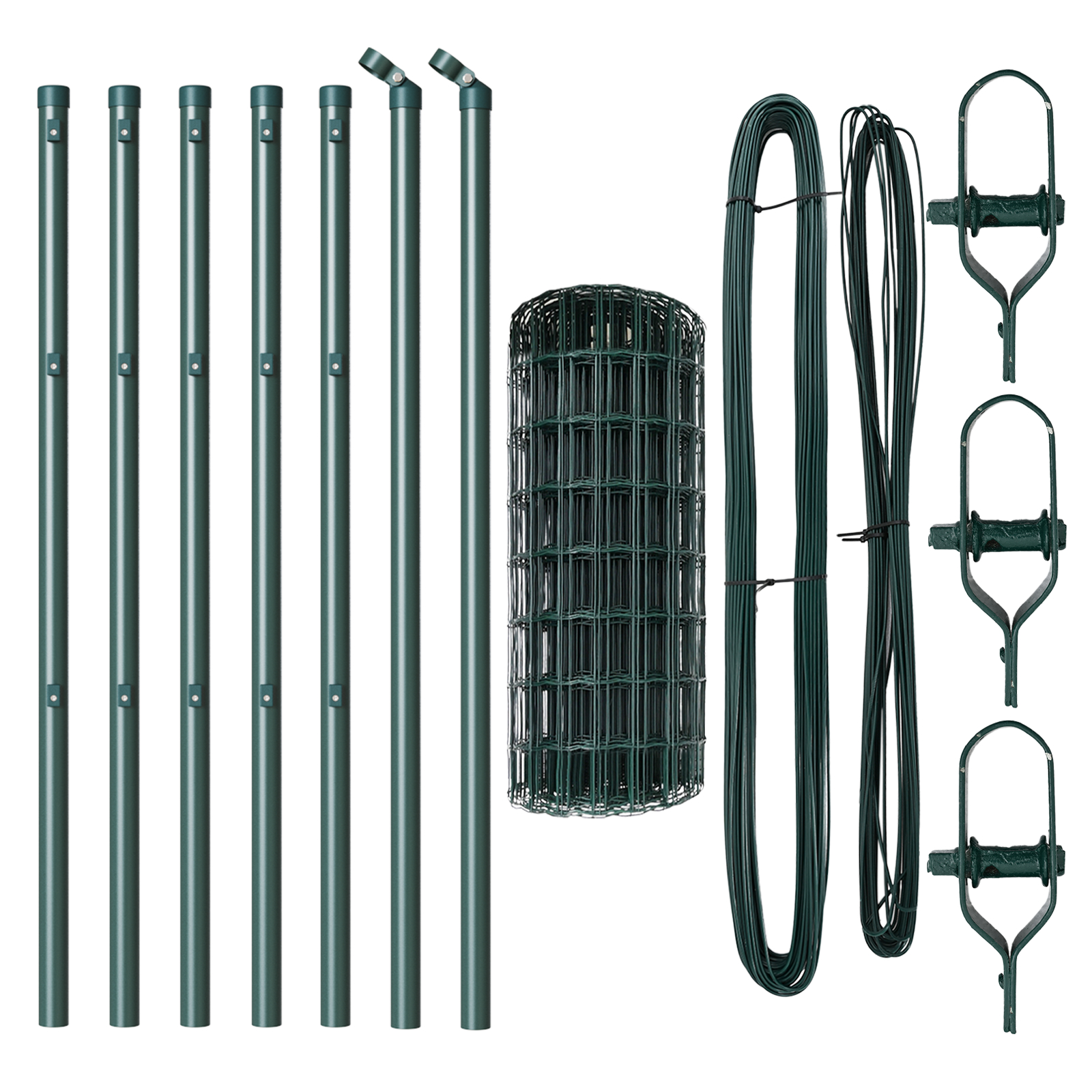 vidaXL Gard Euro cu 7 Stâlpi 0.8x10 m Oțel galvanizat Verde vidaXL Gard Euro cu 7 Stâlpi 0.8x10 m Oțel galvanizat Verde
