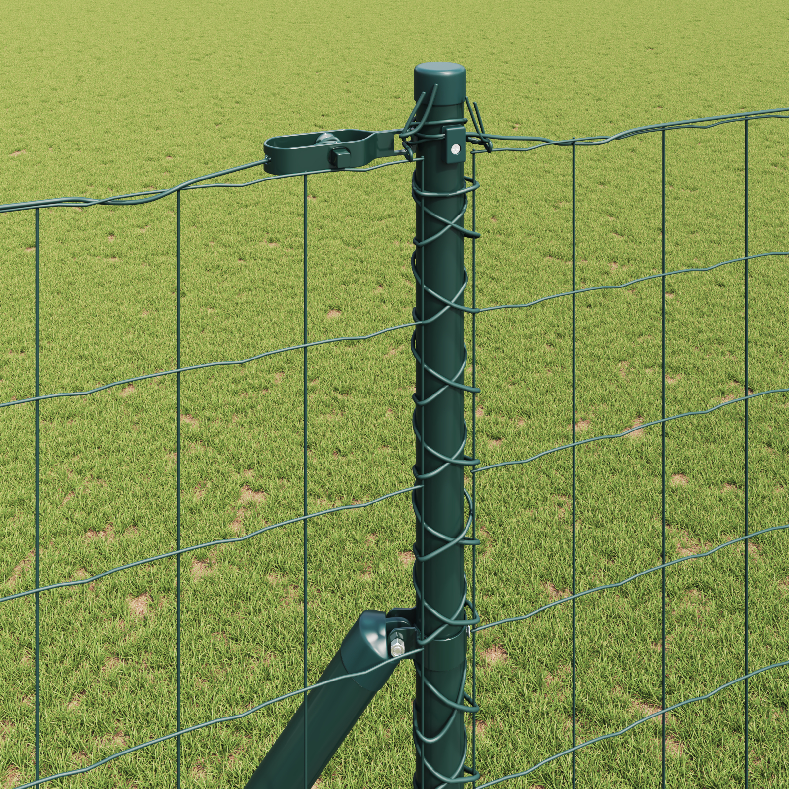 vidaXL Gard Euro cu 7 Stâlpi 1.6x10 m Oțel Galvanizat Verde vidaXL Gard Euro cu 7 Stâlpi 1.6x10 m Oțel Galvanizat Verde