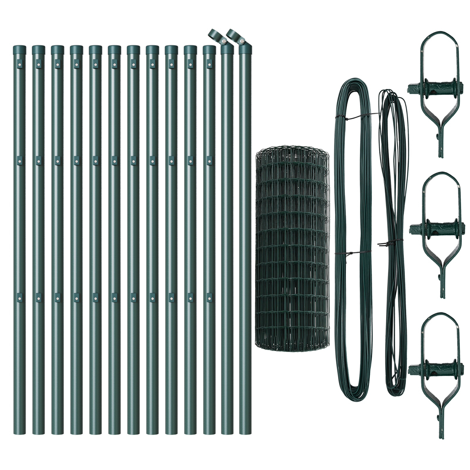 vidaXL Gard cu Stâlp Verde 0,4 x 25 m Oțel și PVC