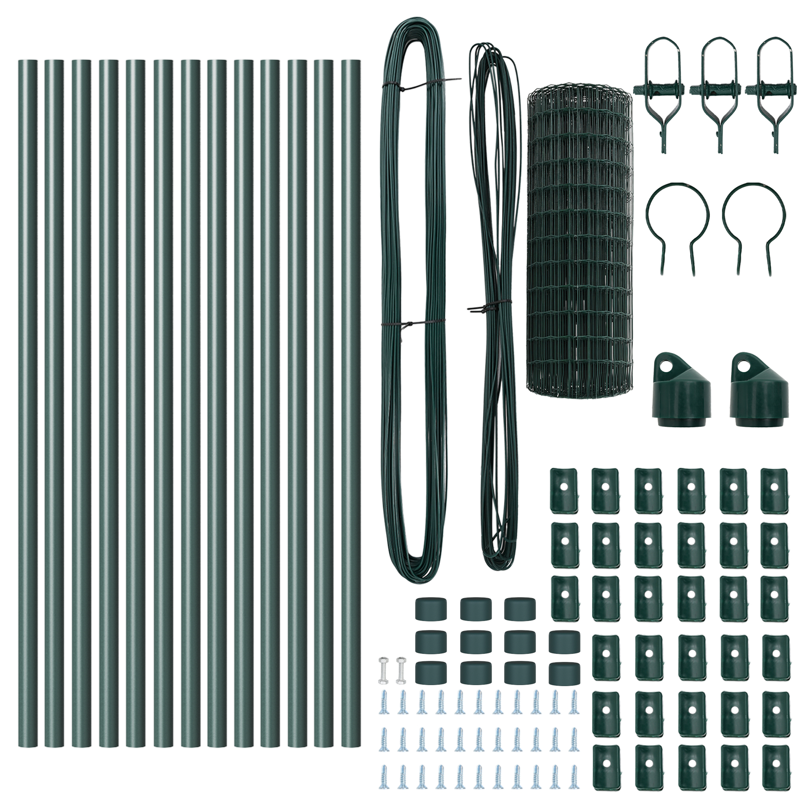 vidaXL Gard cu Stâlp Verde 0,4 x 25 m Oțel și PVC