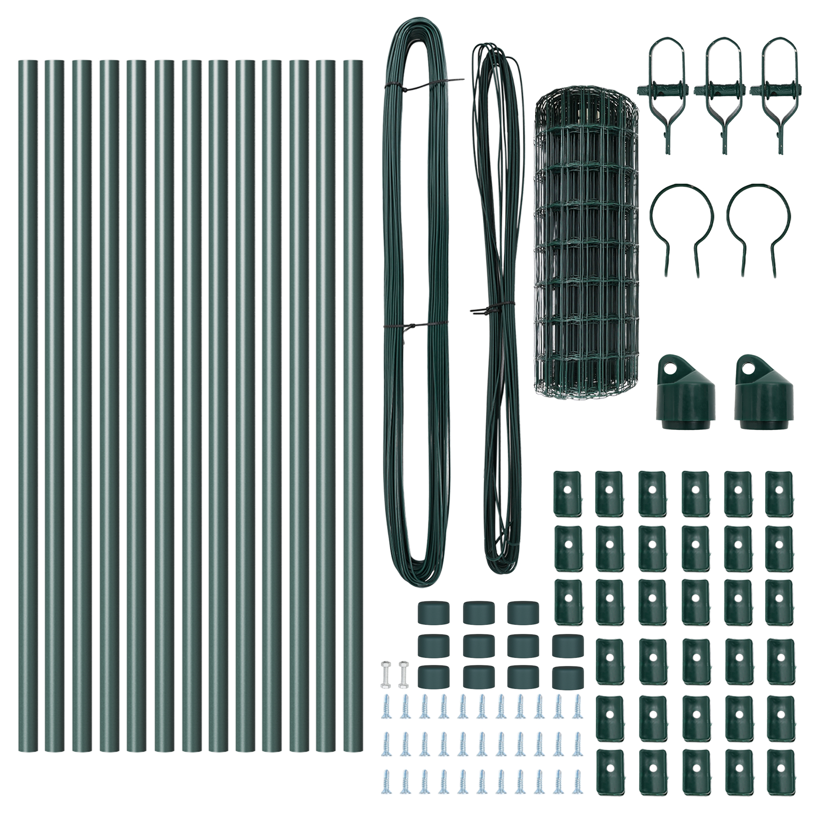 vidaXL Gard cu Stâlp Verde 0,4 x 25 m Oțel și PVC