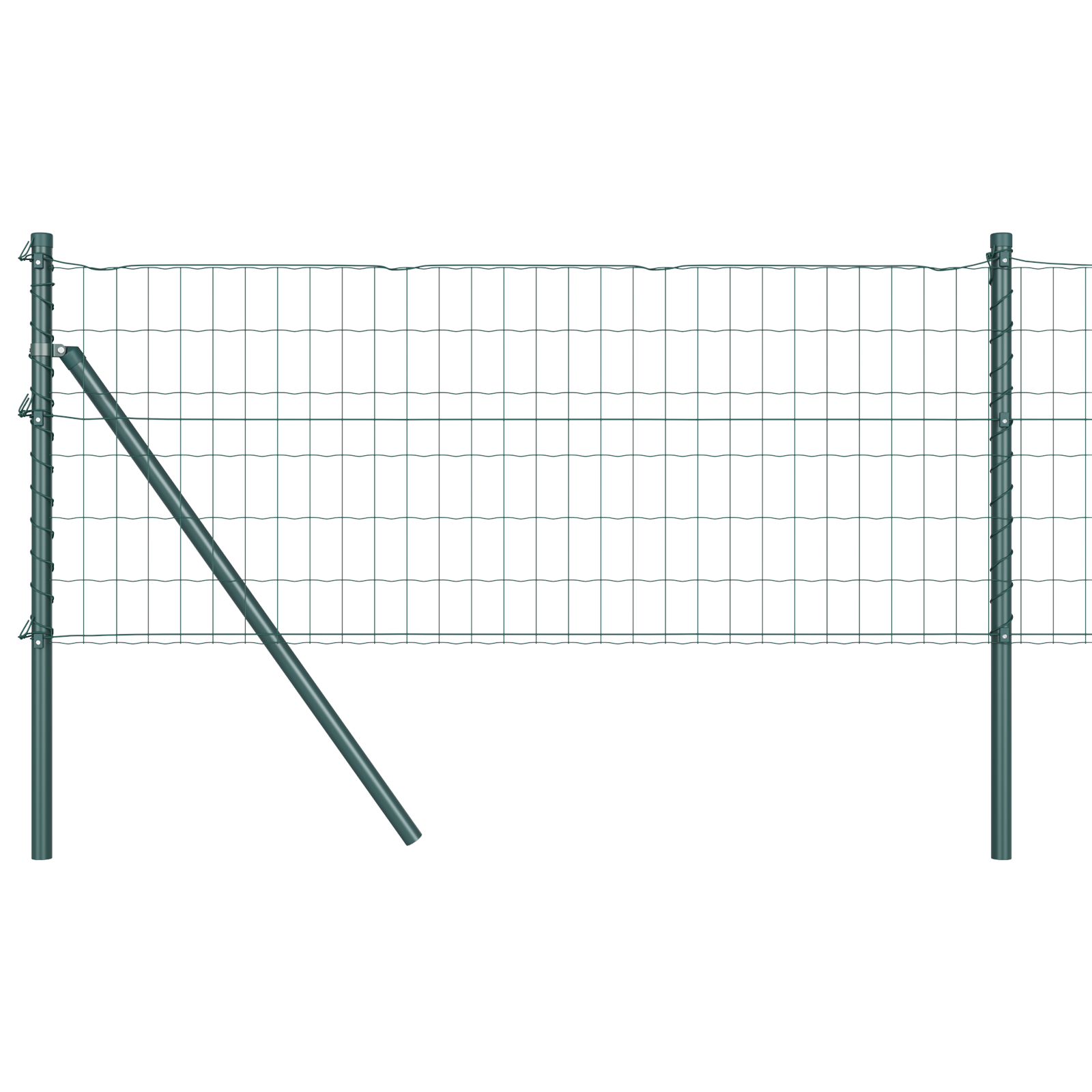vidaXL Îngrădire cu stâlpi Verde 0.8 x 25 m Oțel vidaXL Îngrădire cu stâlpi Verde 0.8 x 25 m Oțel