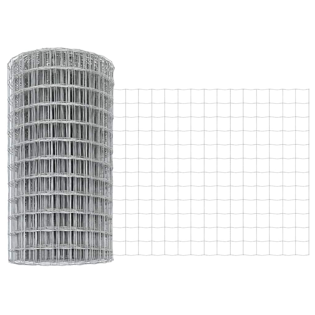 vidaXL Îngrădire cu stâlpi Gri 0.4 x 25 m Oțel vidaXL Îngrădire cu stâlpi Gri 0.4 x 25 m Oțel