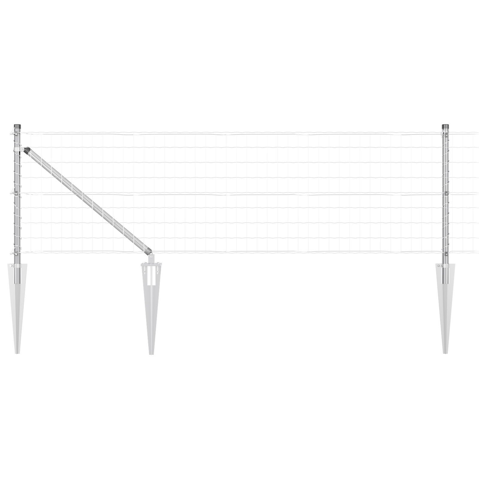 vidaXL Îngrădire cu stâlpi Argintiu 0.8 x 25 m Oțel vidaXL Îngrădire cu stâlpi Argintiu 0.8 x 25 m Oțel