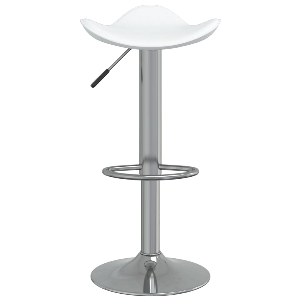 vidaXL Scaun de bar, alb, oțel cromat și piele artificială vidaXL Scaun de bar, alb, oțel cromat și piele artificială