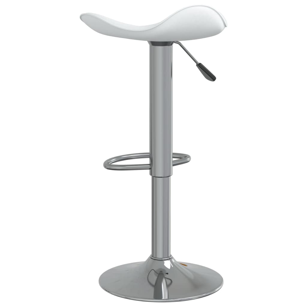 vidaXL Scaun de bar, alb, oțel cromat și piele artificială vidaXL Scaun de bar, alb, oțel cromat și piele artificială