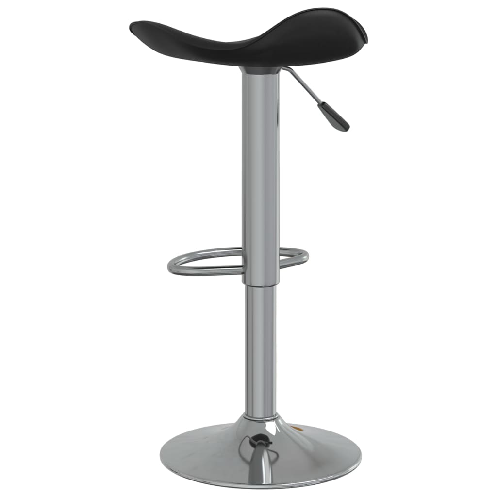 vidaXL Scaun de bar, negru, oțel cromat și piele ecologică vidaXL Scaun de bar, negru, oțel cromat și piele ecologică