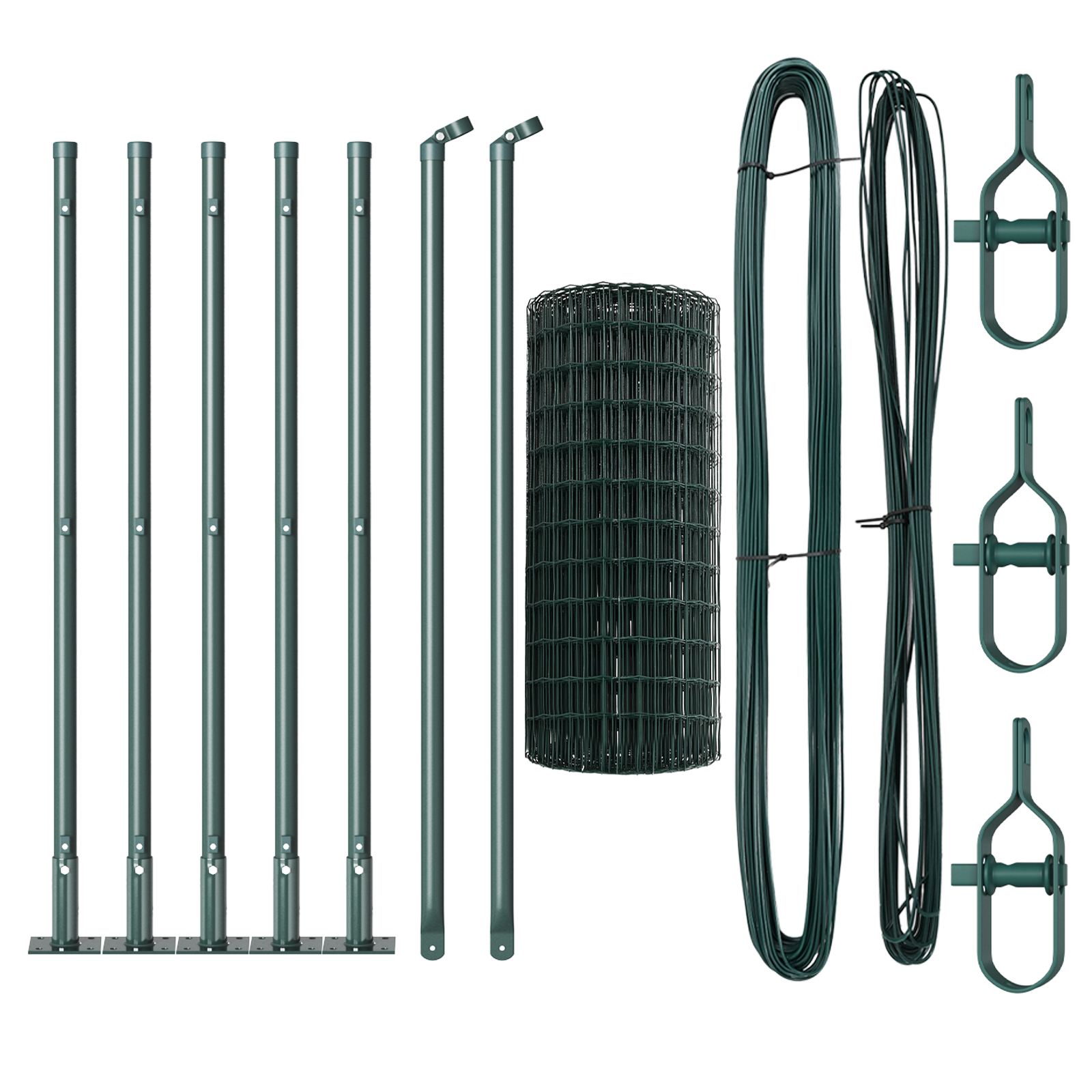 vidaXL Gard cu Stâlp Verde 0,6 x 10 m Oțel și PVC