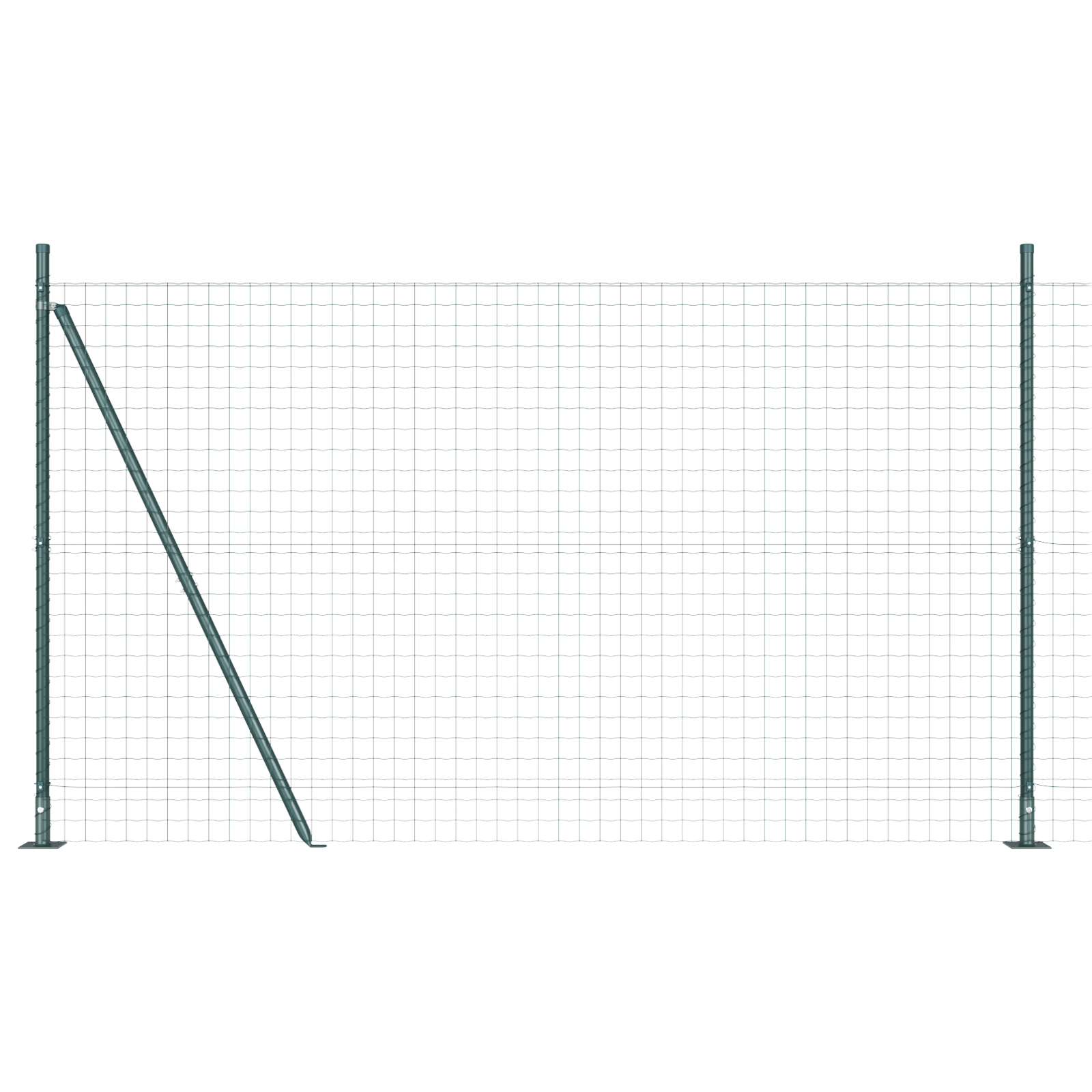 vidaXL Gard Euro cu 7 stâlpi flanșați 1.6x10 m Oțel galvanizat vidaXL Gard Euro cu 7 stâlpi flanșați 1.6x10 m Oțel galvanizat