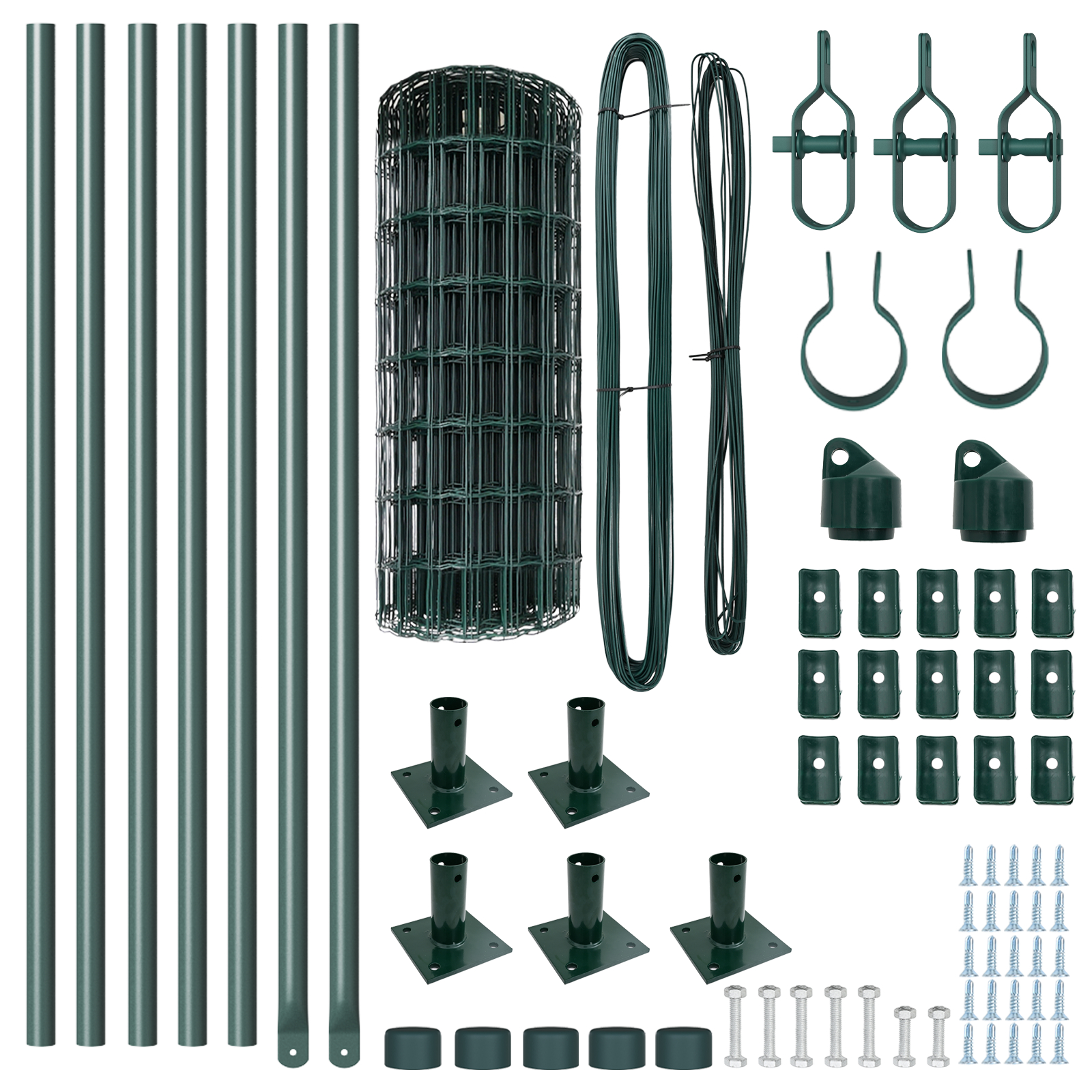 vidaXL Gard cu Stâlp Verde 0,6 x 10 m Oțel și PVC