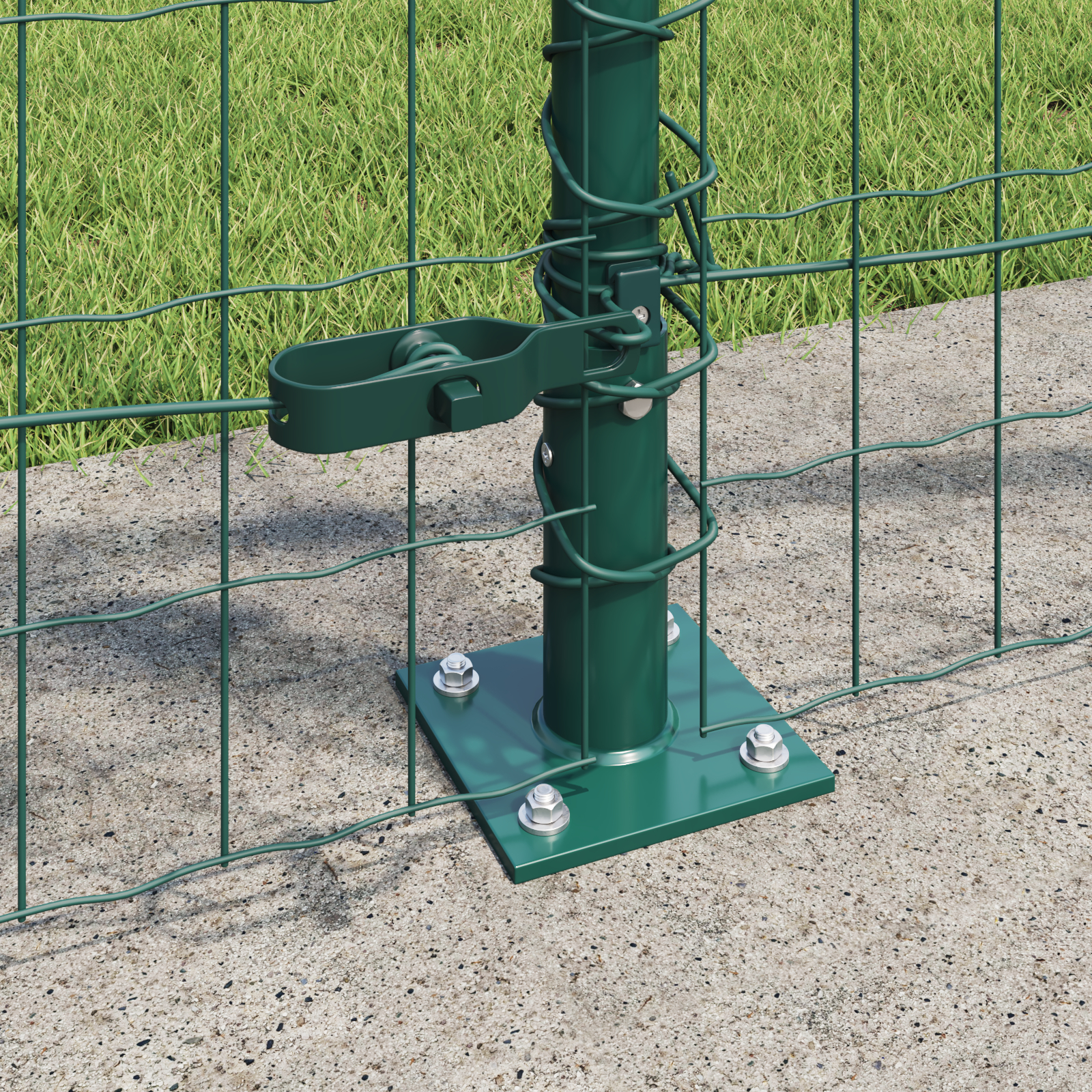 vidaXL Îngrădire cu stâlpi Verde 1 x 10 m Oțel vidaXL Îngrădire cu stâlpi Verde 1 x 10 m Oțel