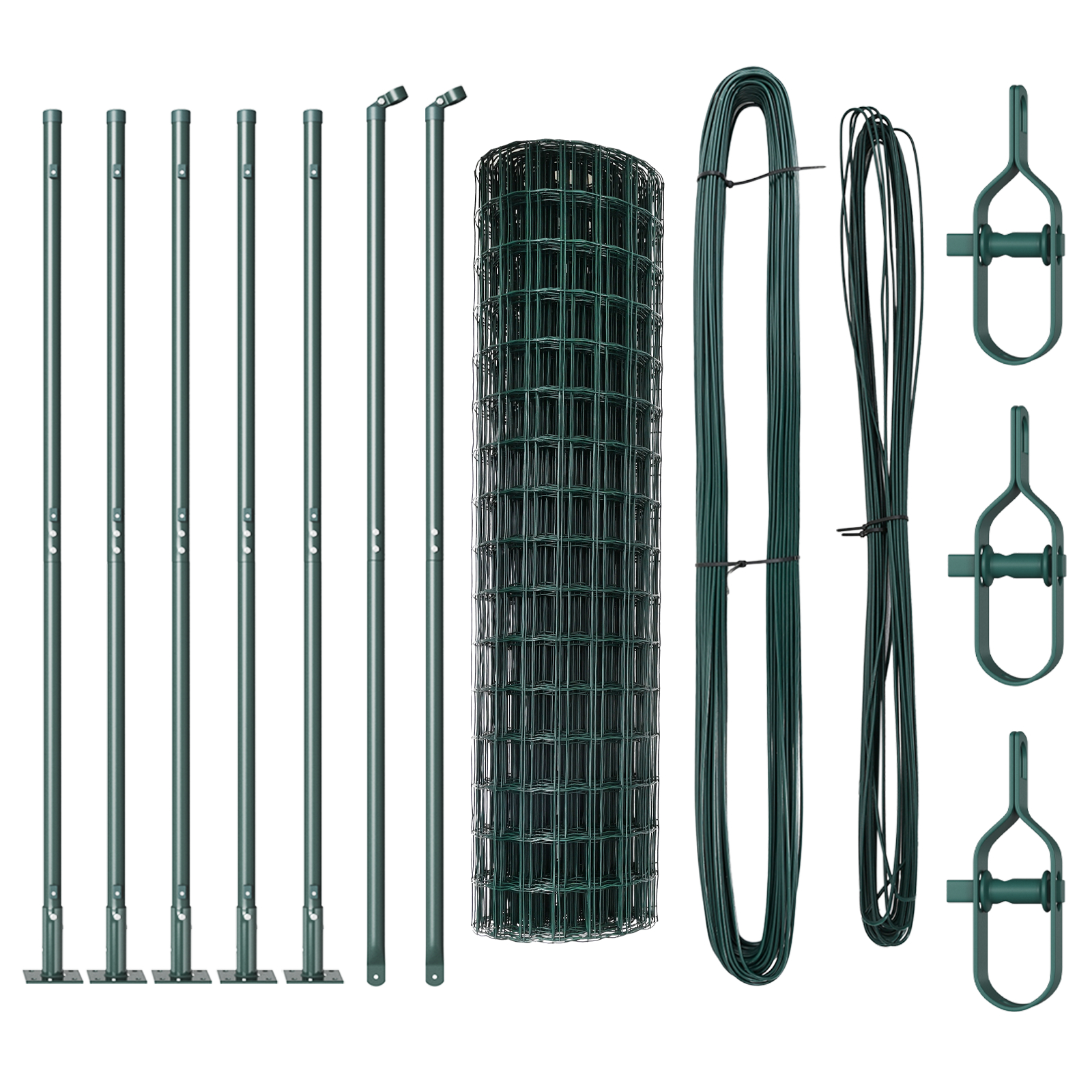 vidaXL Îngrădire cu stâlpi Verde 1 x 10 m Oțel vidaXL Îngrădire cu stâlpi Verde 1 x 10 m Oțel