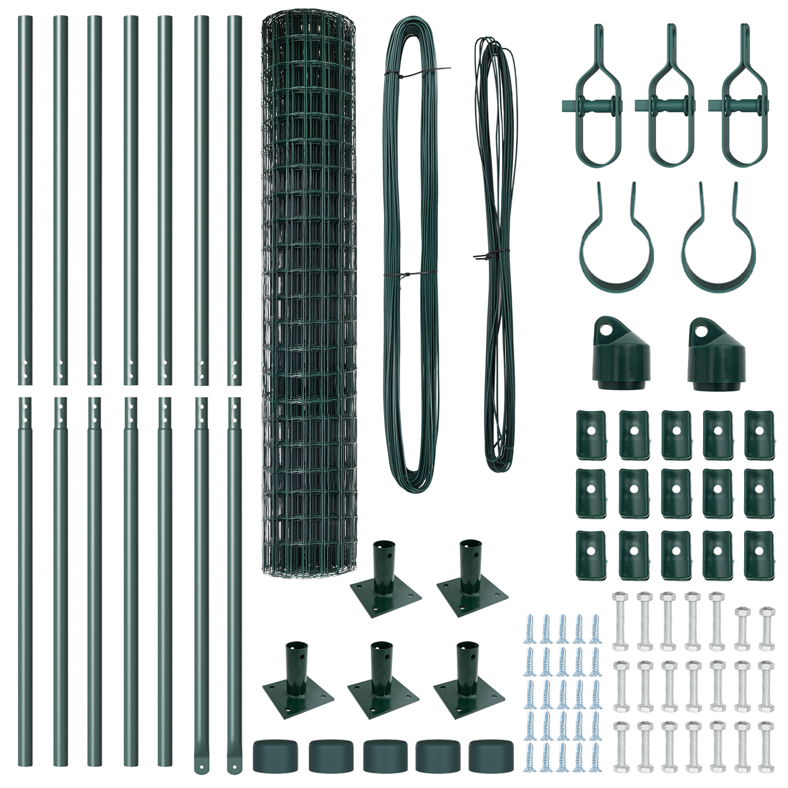 vidaXL Gard cu Stâlp Verde 1,4 x 10 m Oțel și PVC