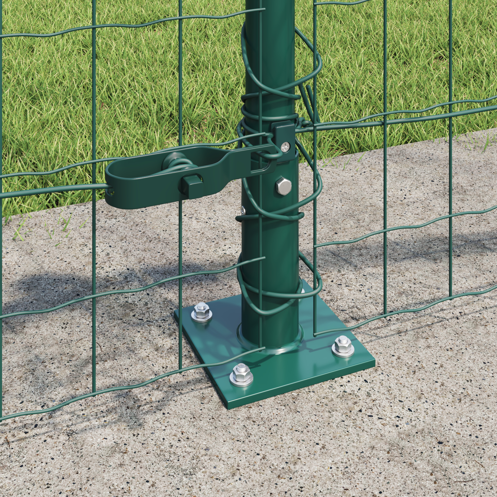 vidaXL Îngrădire cu stâlpi Verde 0.4 x 10 m Oțel vidaXL Îngrădire cu stâlpi Verde 0.4 x 10 m Oțel