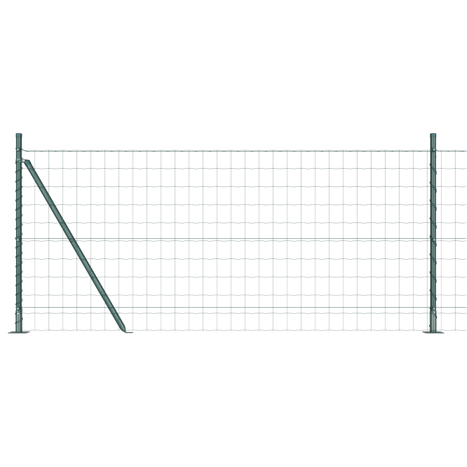 vidaXL Îngrădire cu stâlpi Verde 1 x 10 m Oțel vidaXL Îngrădire cu stâlpi Verde 1 x 10 m Oțel