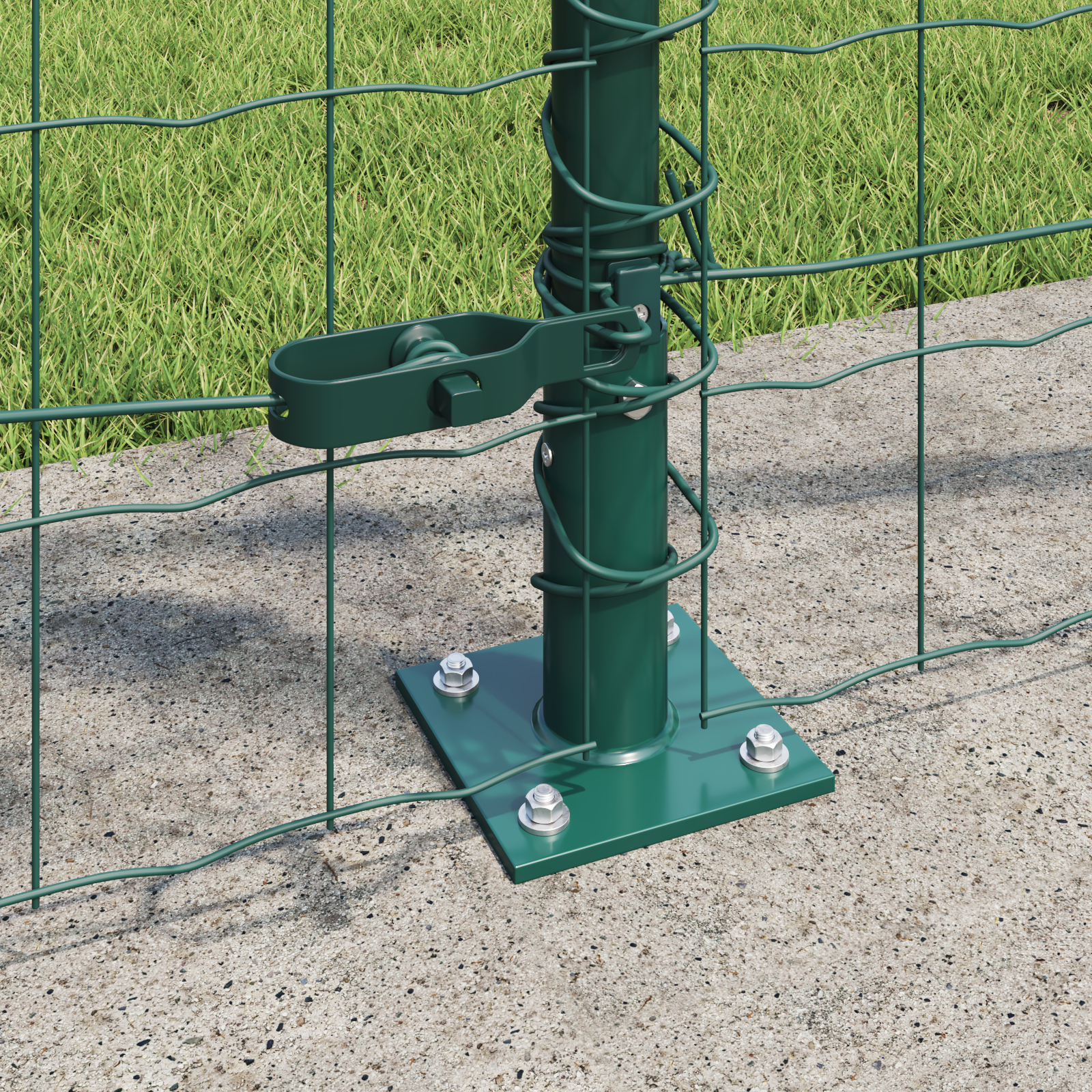 vidaXL Îngrădire cu stâlpi Verde 1 x 10 m Oțel vidaXL Îngrădire cu stâlpi Verde 1 x 10 m Oțel