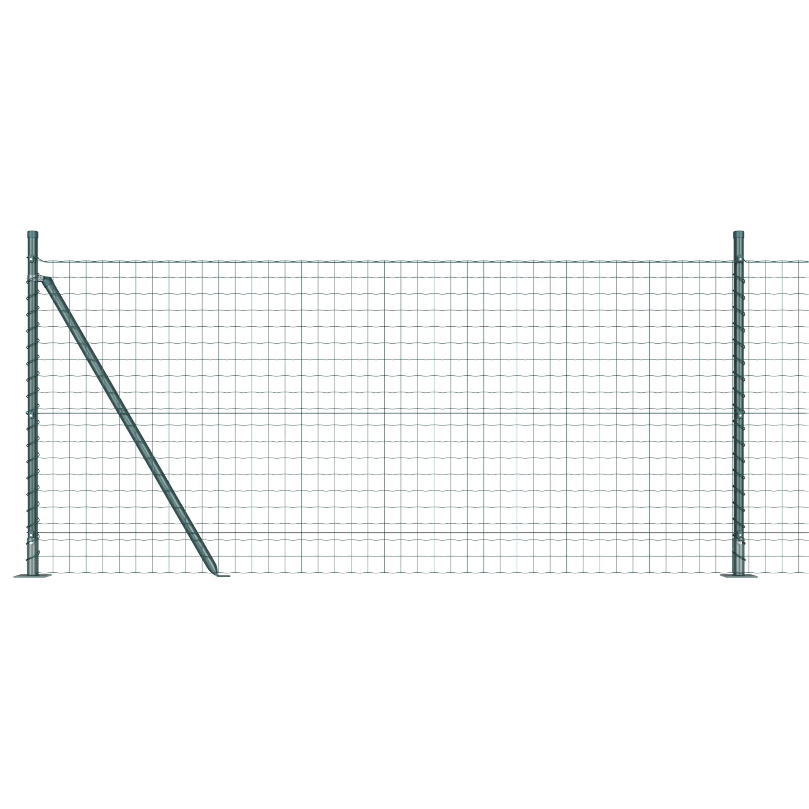 vidaXL Îngrădire cu stâlpi Verde 0.8 x 25 m Oțel vidaXL Îngrădire cu stâlpi Verde 0.8 x 25 m Oțel