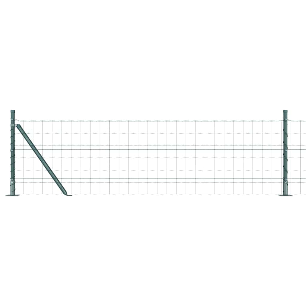 vidaXL Gard cu Stâlp Verde 0,6 x 25 m Oțel și PVC