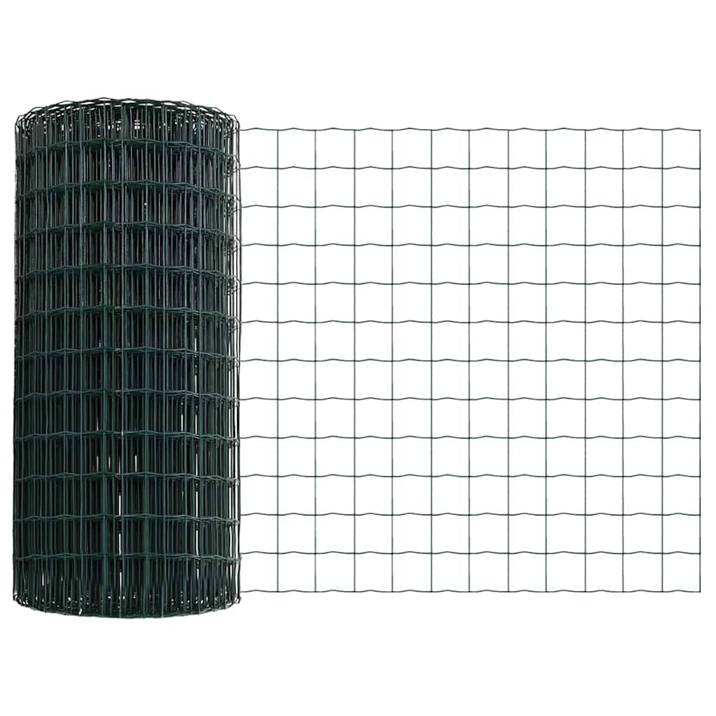 vidaXL Îngrădire cu stâlpi Verde 0.6 x 50 m Oțel vidaXL Îngrădire cu stâlpi Verde 0.6 x 50 m Oțel