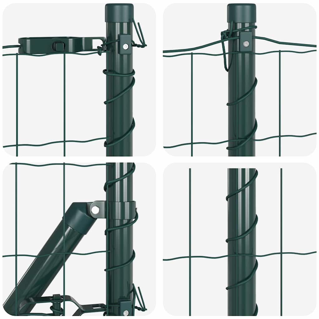 vidaXL Îngrădire cu stâlpi Verde 0.6 x 50 m Oțel vidaXL Îngrădire cu stâlpi Verde 0.6 x 50 m Oțel