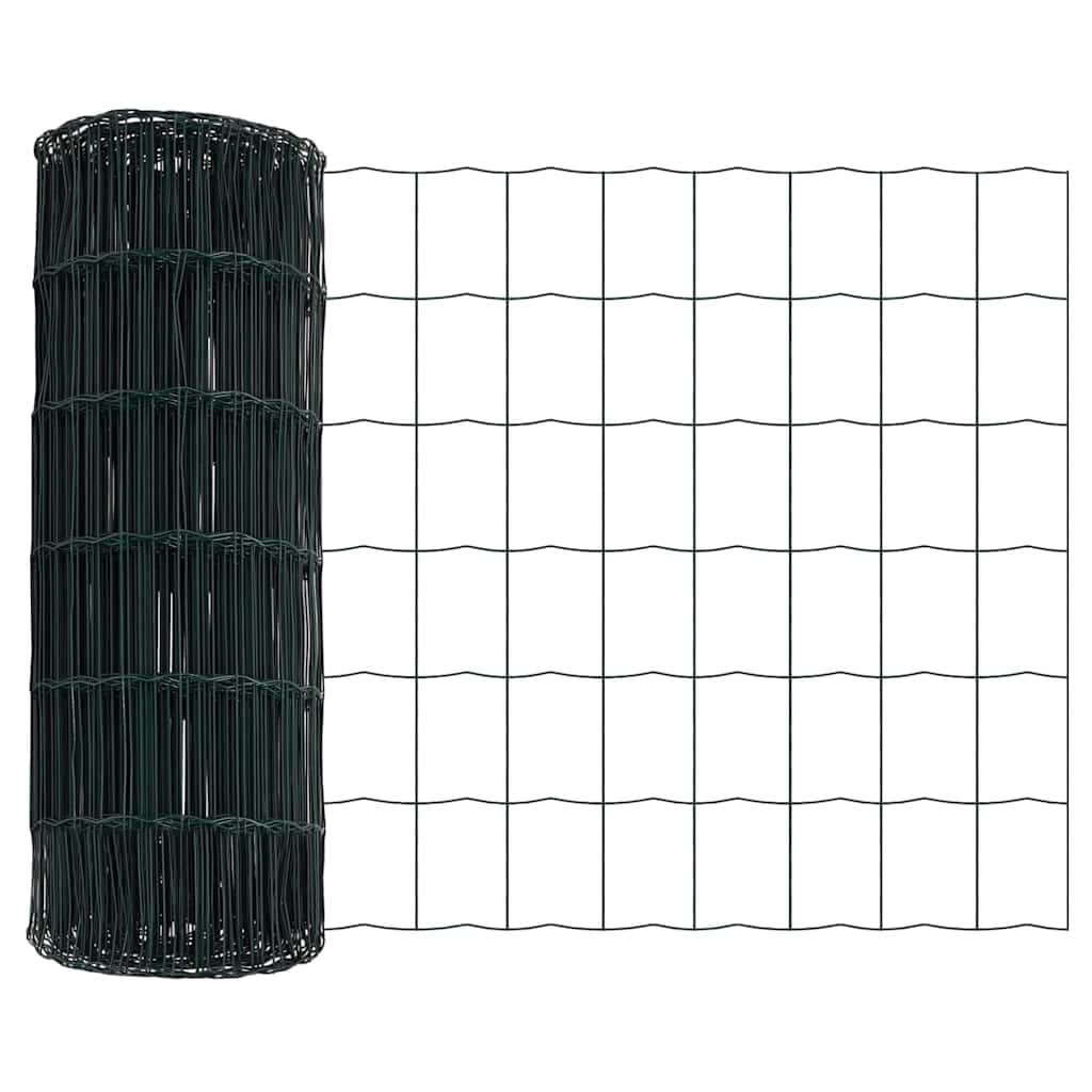 vidaXL Îngrădire cu stâlpi Verde 0.6 x 50 m Oțel vidaXL Îngrădire cu stâlpi Verde 0.6 x 50 m Oțel
