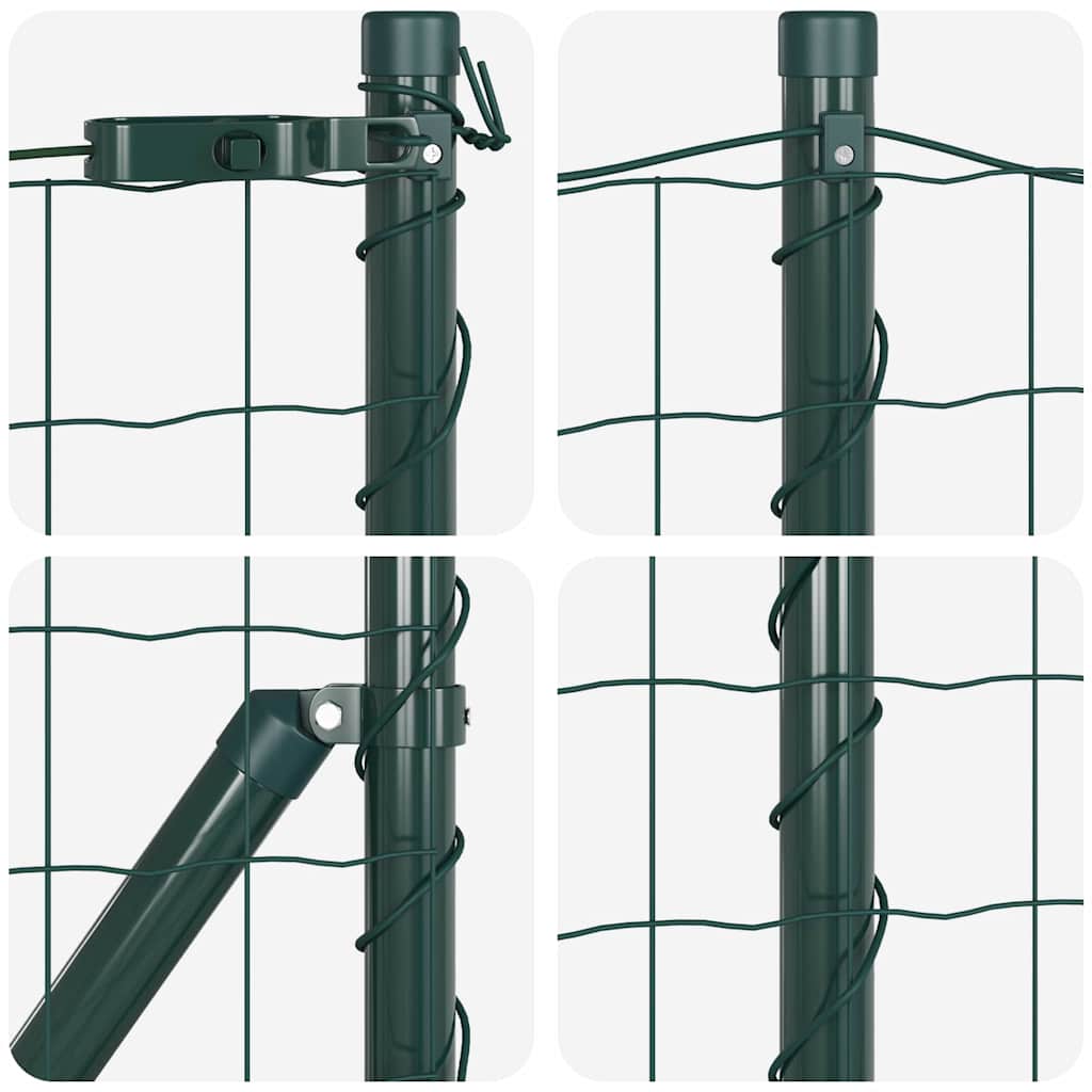 vidaXL Îngrădire cu stâlpi Verde 0.6 x 50 m Oțel vidaXL Îngrădire cu stâlpi Verde 0.6 x 50 m Oțel